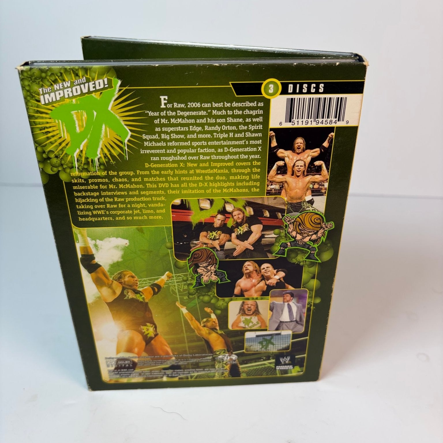 The New and Improved DX DVD 2007 3-Disc Set Triple H Shawn Michaels WWE