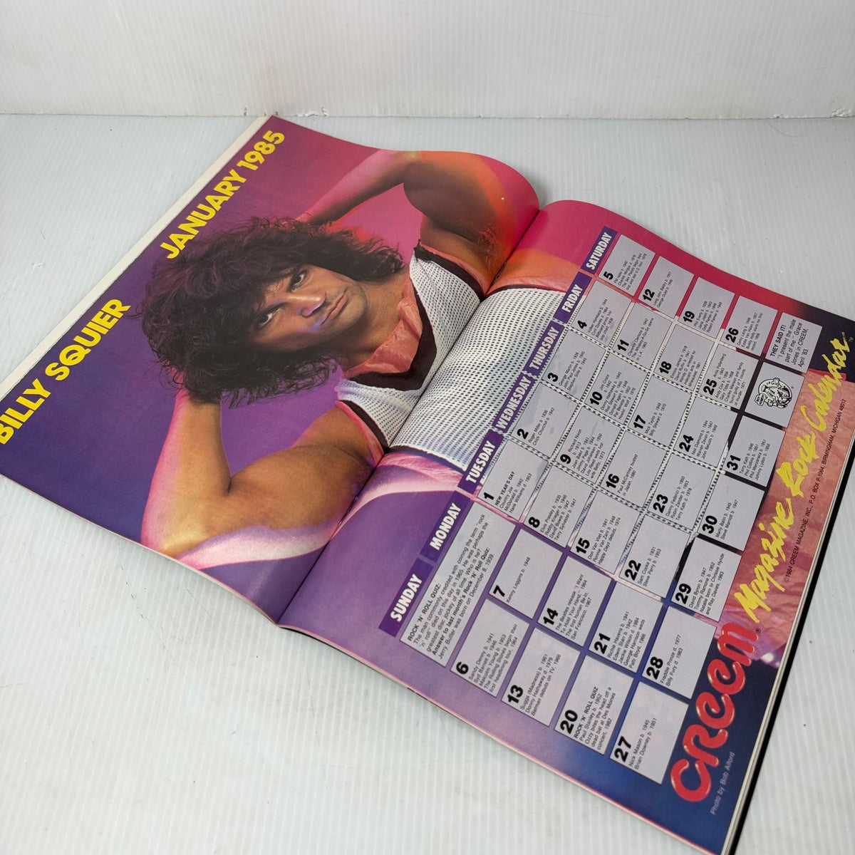 Creem Magazine January 1985 Bruce Springsteen Billy Squier Poster Music