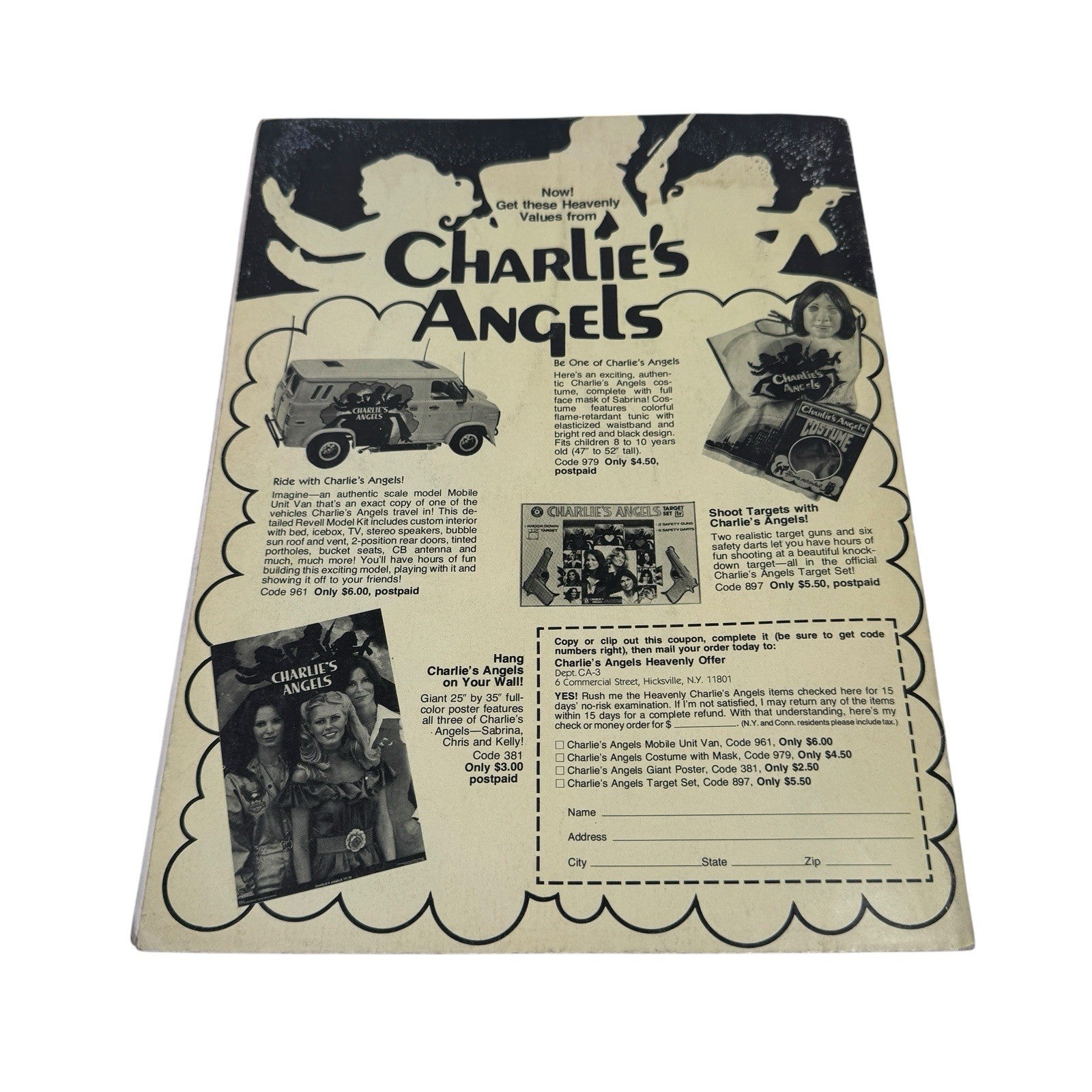 Charlie's Angels Official Poster Monthly No 3 Color Foldout Cheryl Ladd