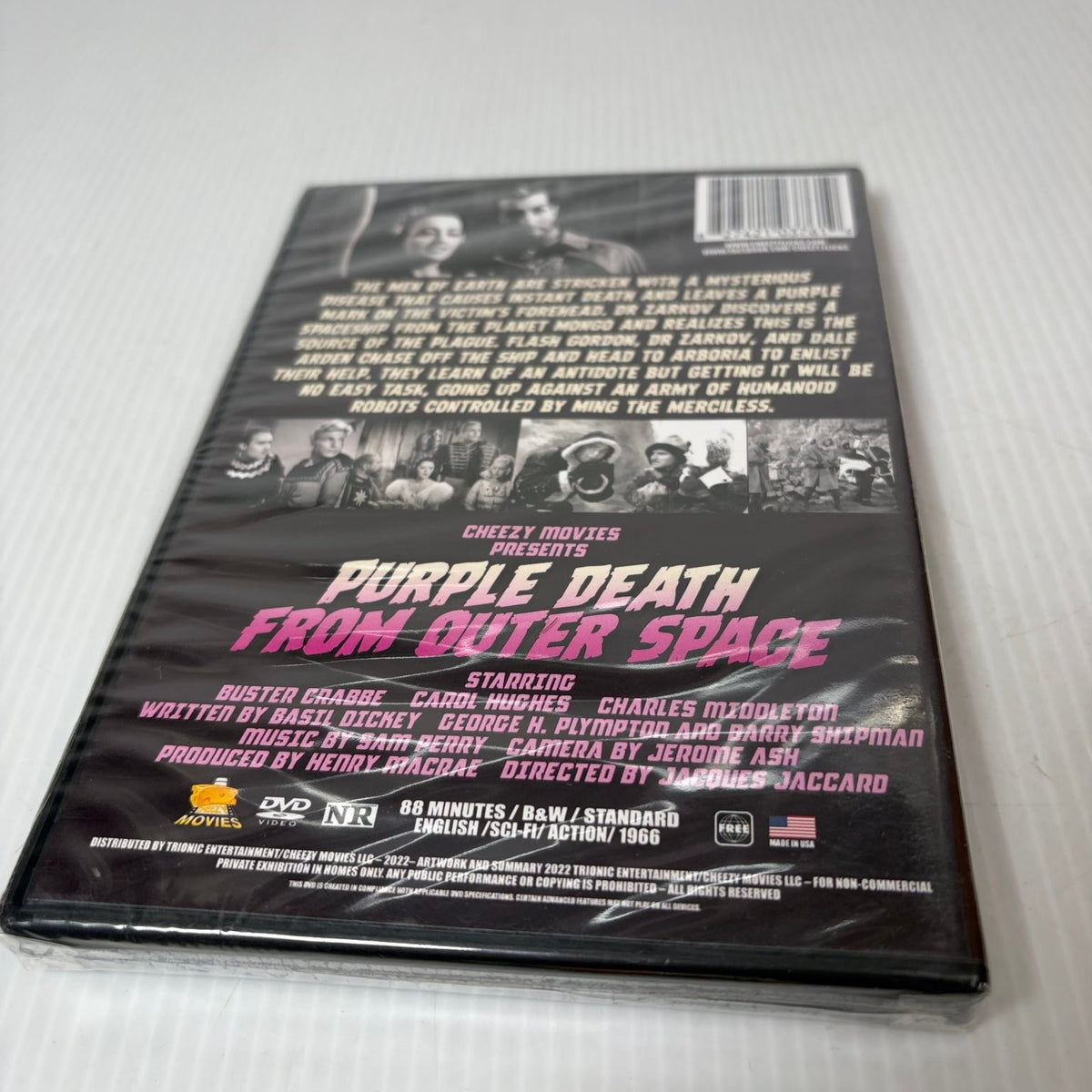 Flash Gordon: Purple Death From Outer Space DVD 1966 Buster Crabbe Sci-Fi Action
