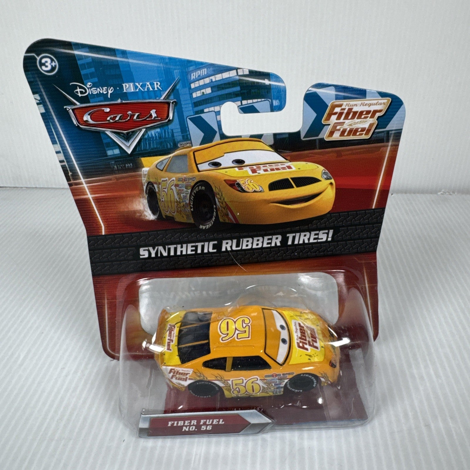 Disney Pixar Cars Movie Exclusive Synthetic Rubber Tires Fiber Fuel #56 Car