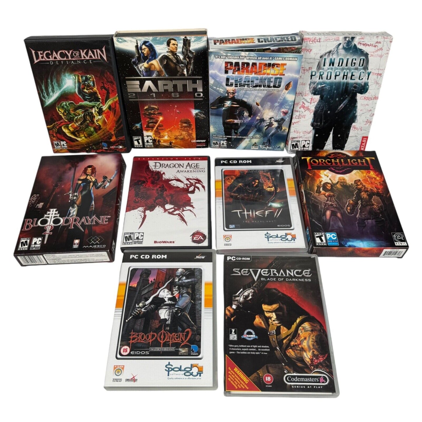 Lot of 10 Windows PC Hack & Slash Action Games Legacy of Rain Bloodrayne & More