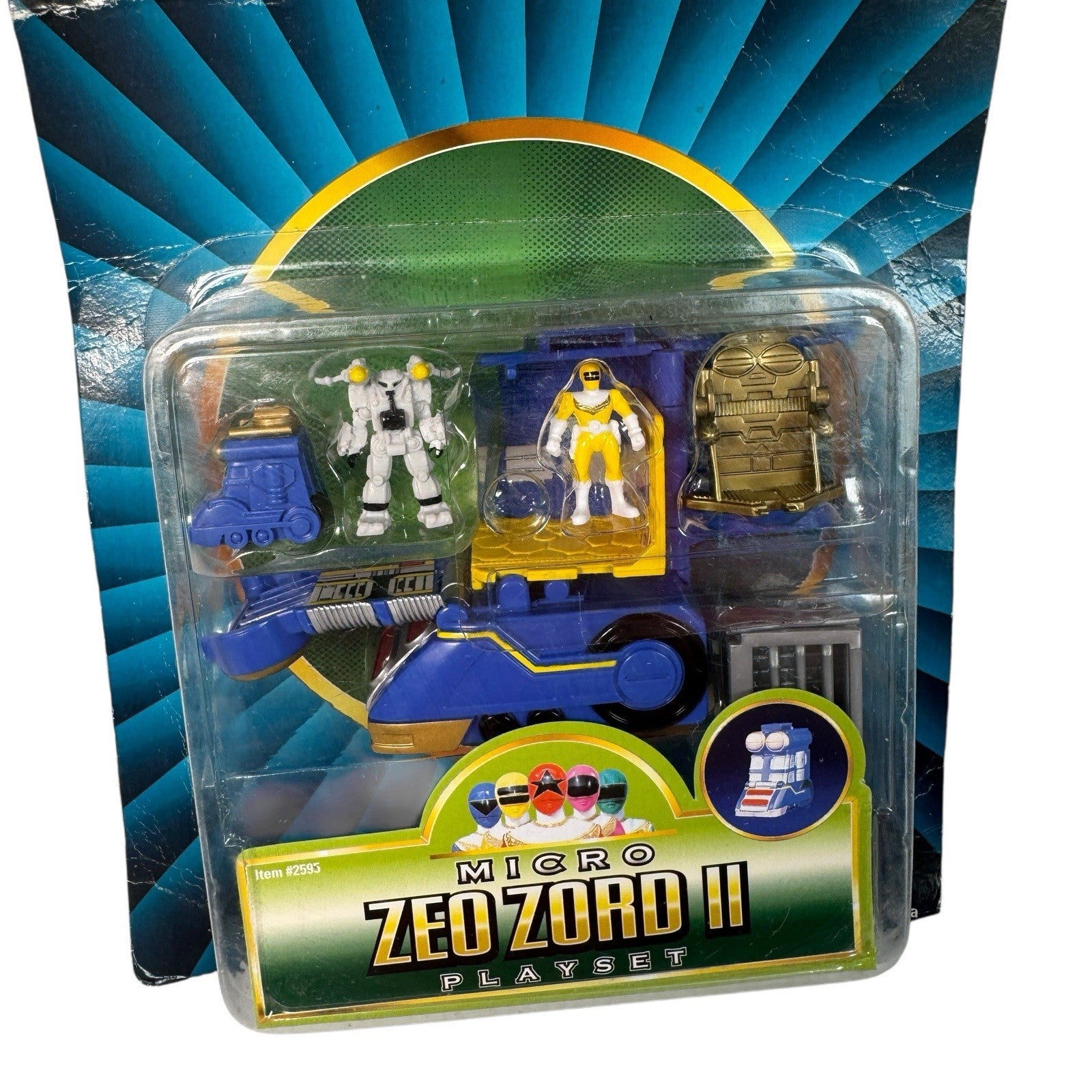 Power Rangers Zeo Yellow Ranger's Zeo Zord II Micro Playset 1996 with Box Wear