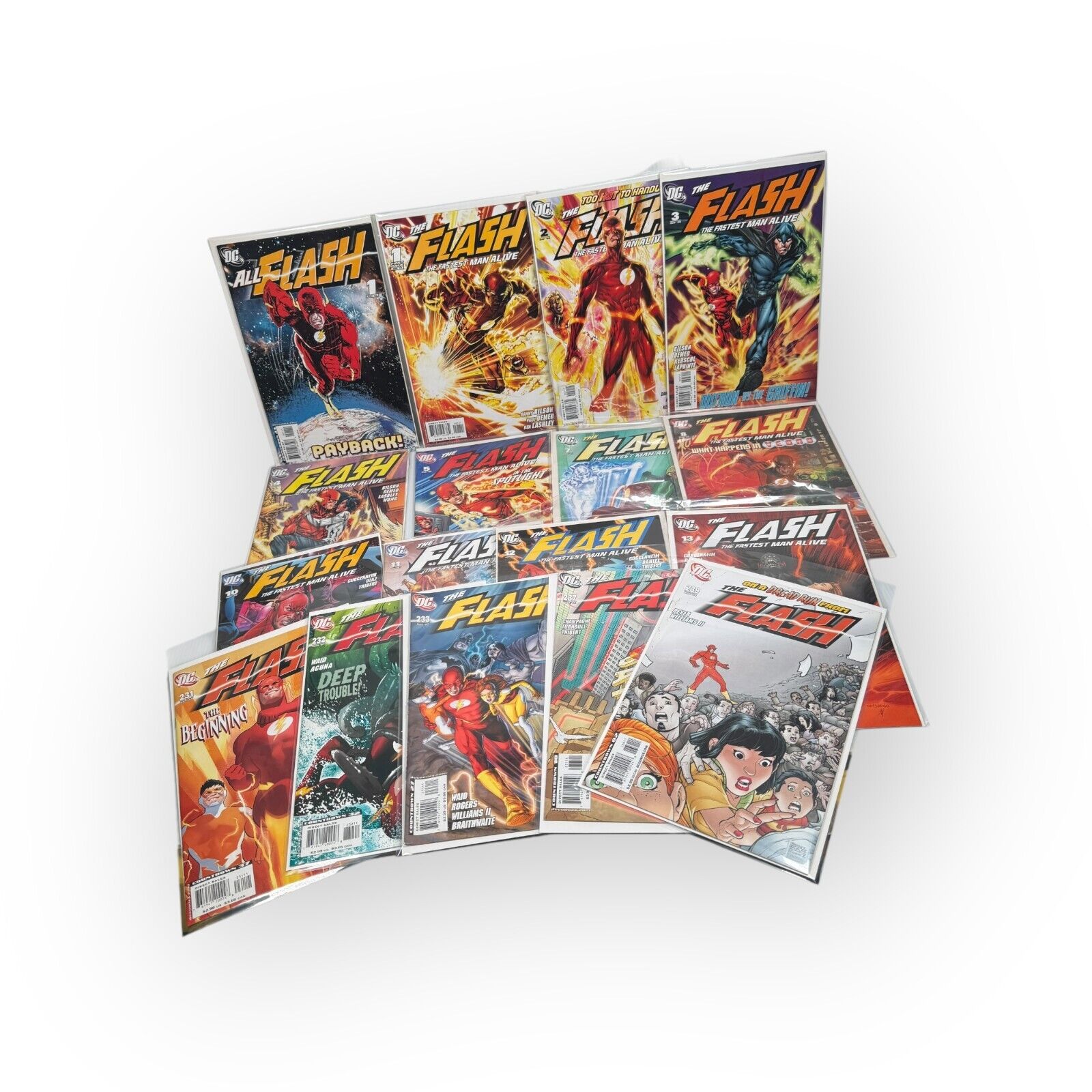 LOT of 17 FLASH COMICS FASTEST MAN ALIVE NEAR COMPLETE SET 1-8, 10-13 & More