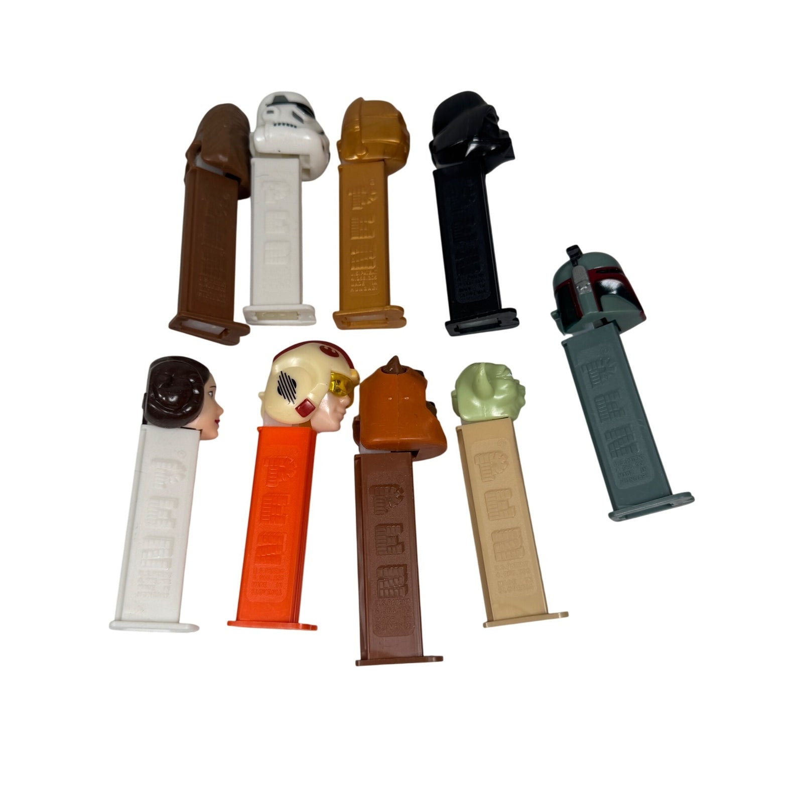 Vintage Star Wars PEZ Dispensers Lot Of 9 LucasFilm 1997 Yoda, Darth & More