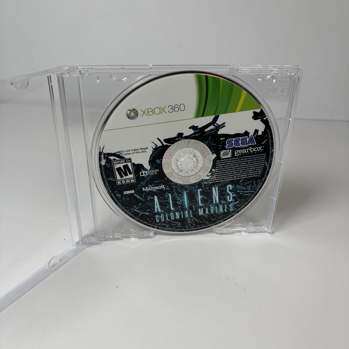 Aliens: Colonial Marines (Microsoft Xbox 360, 2013) Game Disc Only