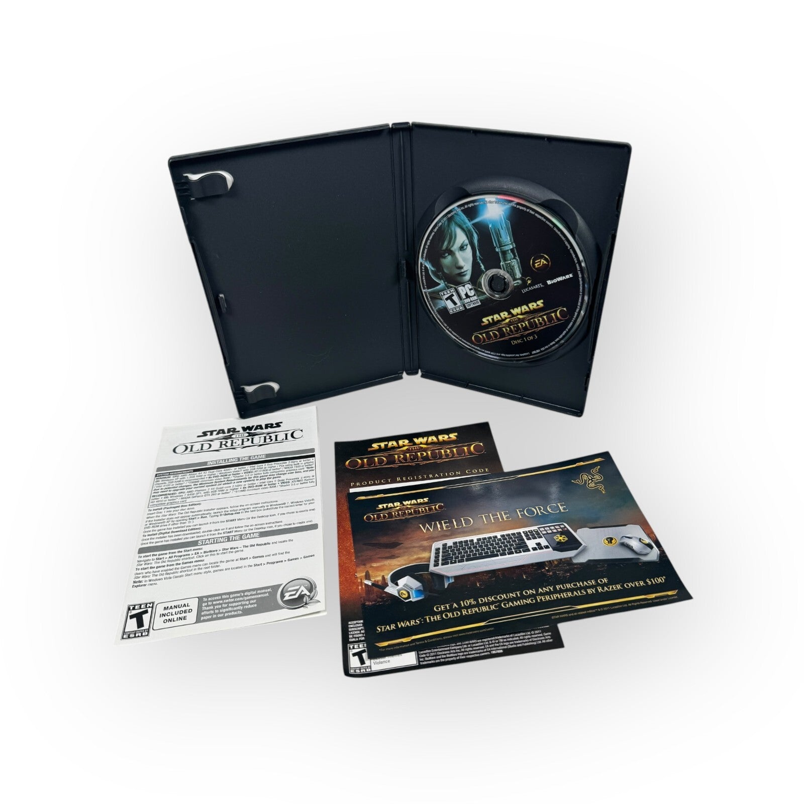 Star Wars the Old Republic 3-Disc (Windows PC, 2011) DVD-ROM Game (Not Knights)