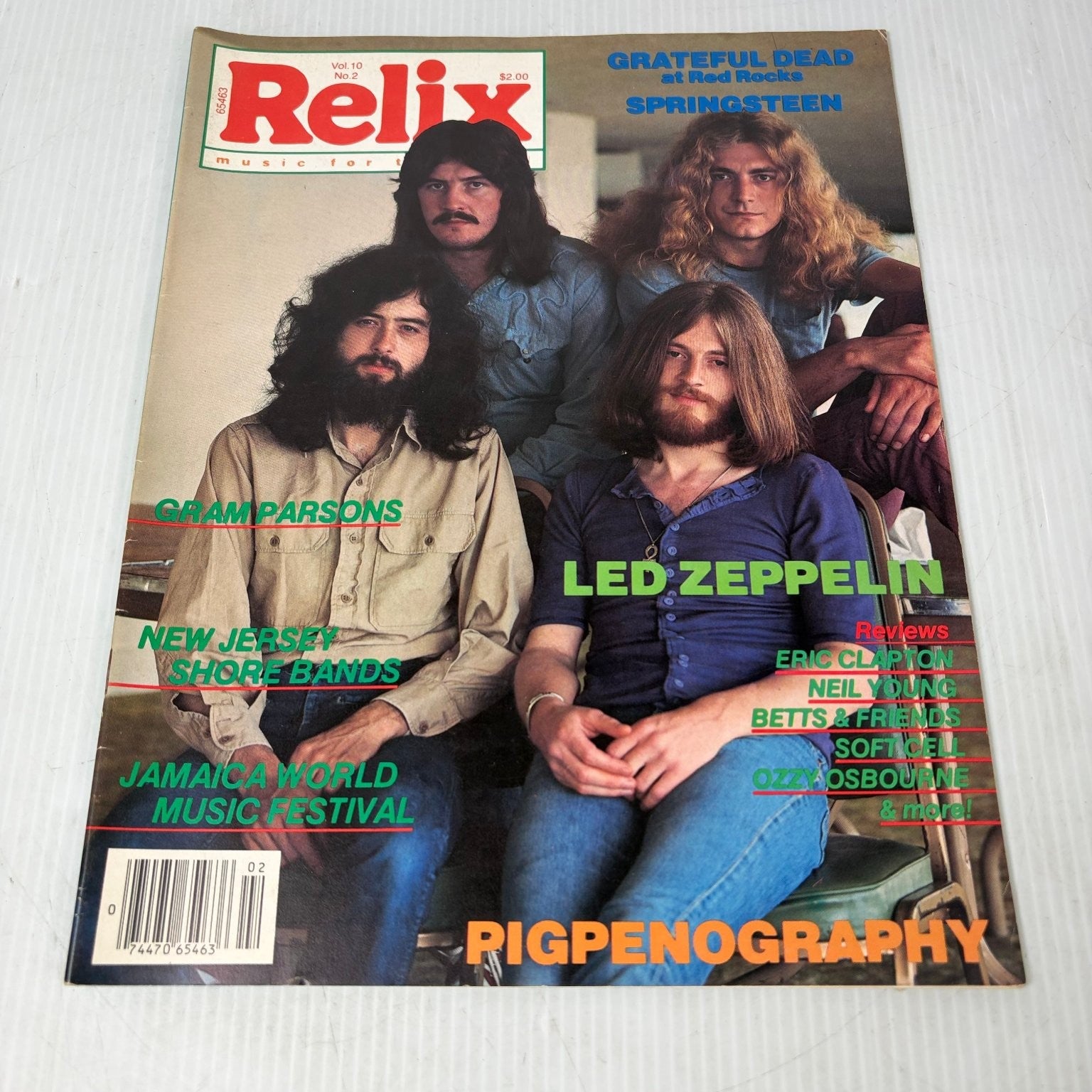 Relix Magazine Vol 10 No 2 Led Zeppelin Grateful Dead Springsteen Music