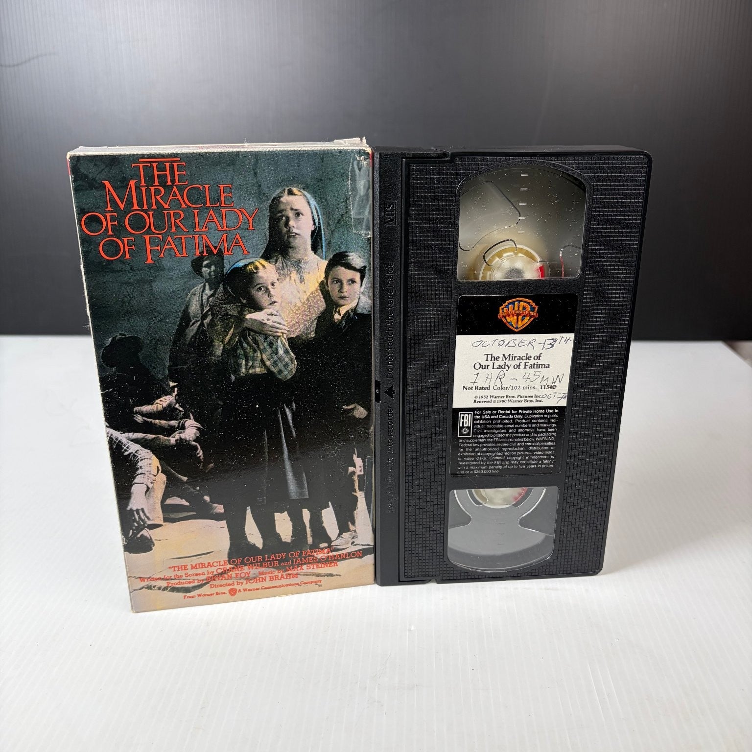 The Miracle of Our Lady of Fatima VHS 1952 Drama Family Classic WB