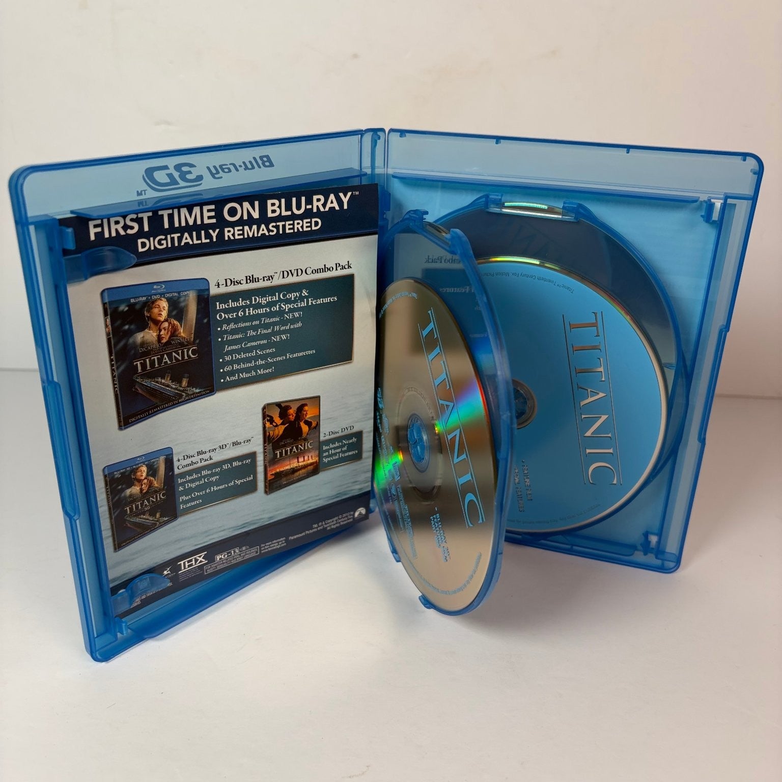 Titanic Blu-ray 3D (2012) Limited Edition DiCaprio Winslet Cameron 4-Disc Set