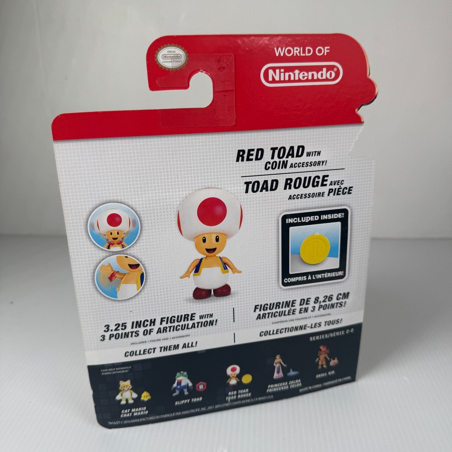 World of Nintendo Red Toad Super Mario 3.25" Figure Coin Accessory Series 2-2