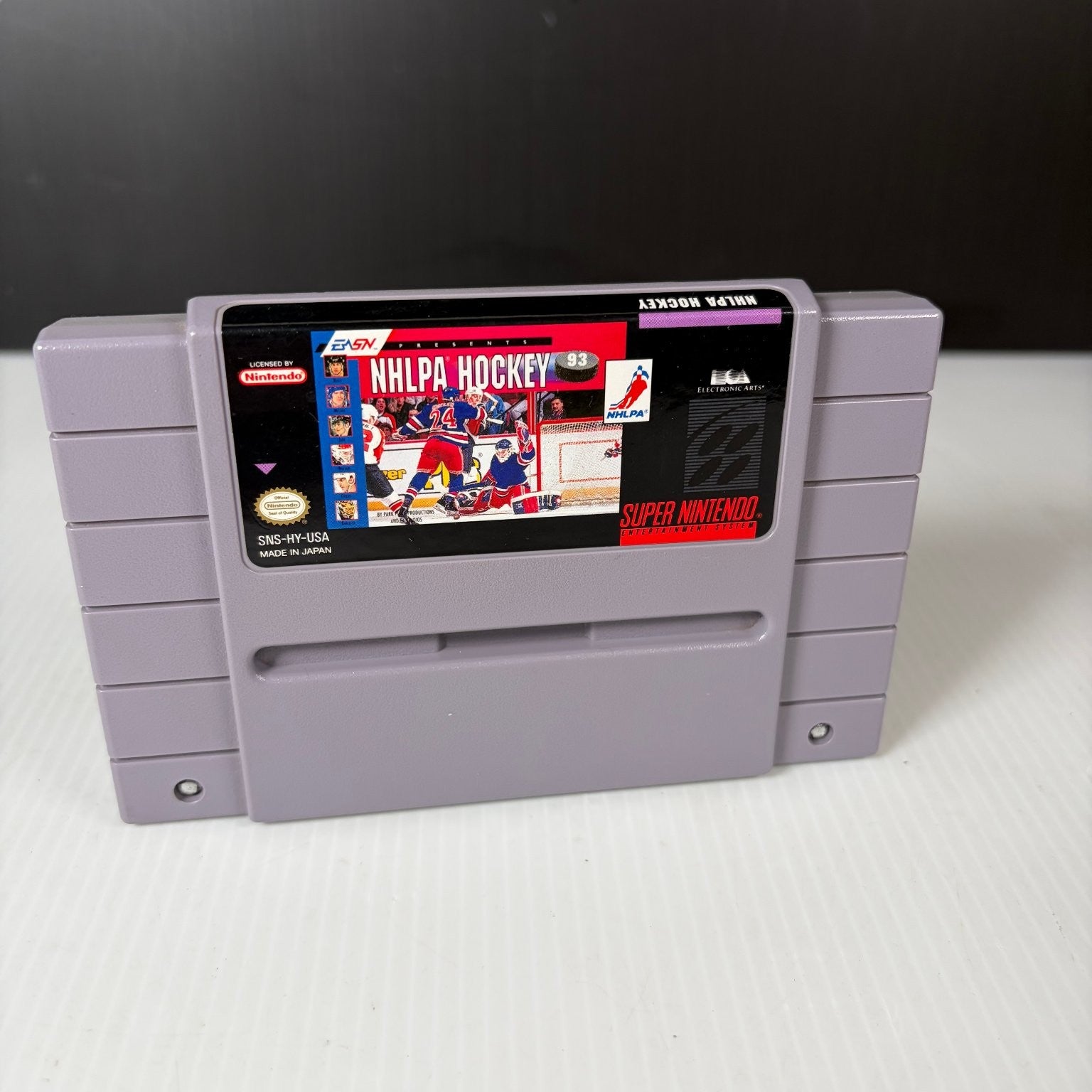 NHLPA Hockey 93 Super Nintendo SNES Video Game Sports Multiplayer