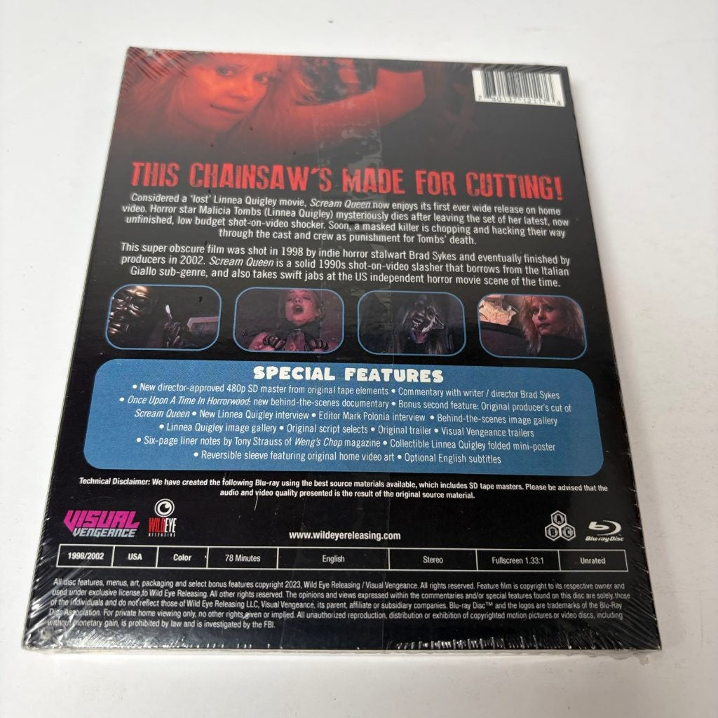 Scream Queen Blu-ray Visual Vengeance Linnea Quigley w/ Slipcover Horror