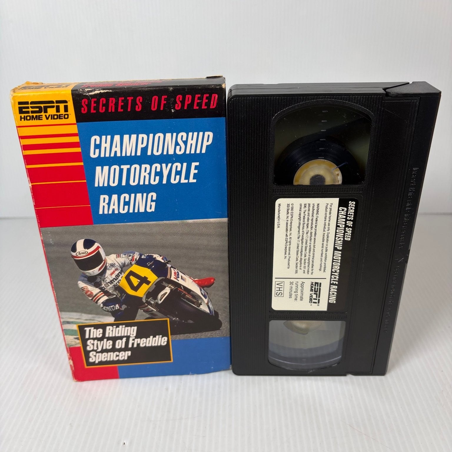 Freddie Spencer Secrets of Speed Rare Motorcycle Racing VHS 1989 ESPN