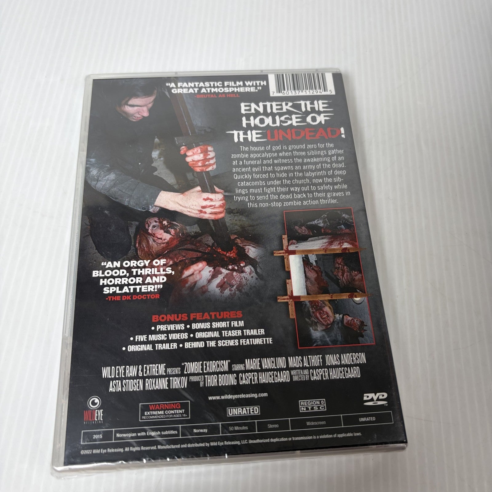 Zombie Exorcism DVD Wild Eye Raw & Extreme Unrated Horror Action Thriller NEW