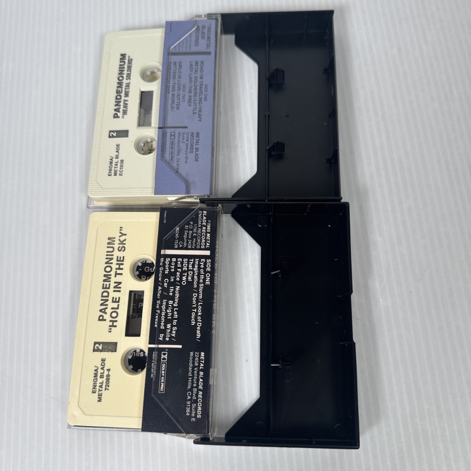 Pandemonium Lot Of 2 Cassette Tapes Hole In The Sky & Heavy Metal Soldiers