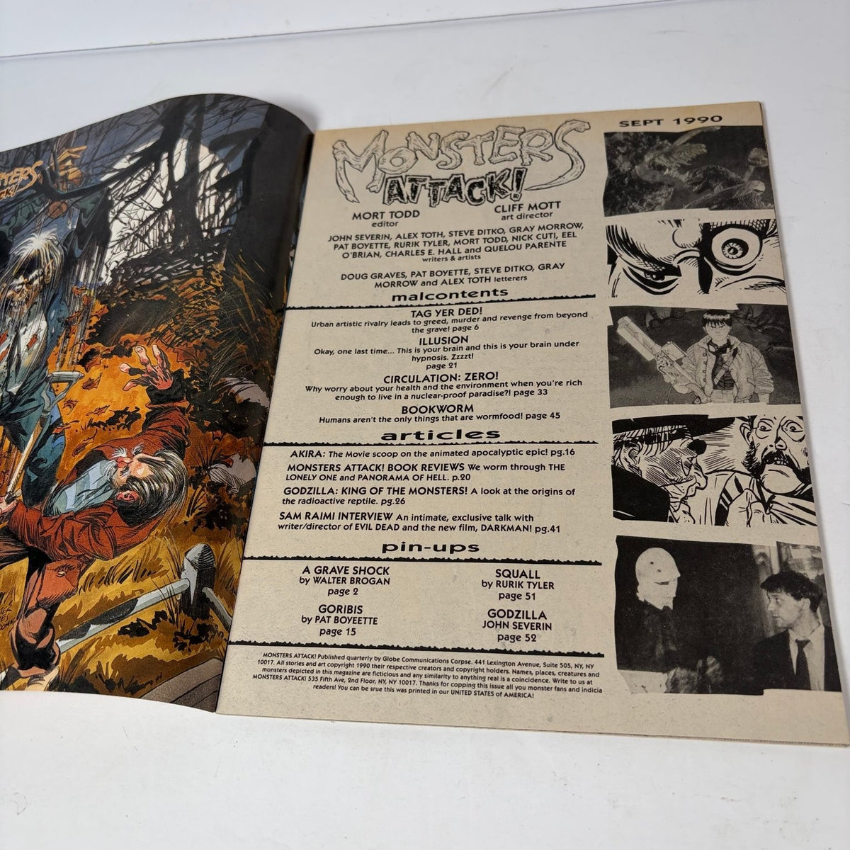 Monsters Attack Magazine #4 September 1990 Godzilla Akira Sam Raimi Horror
