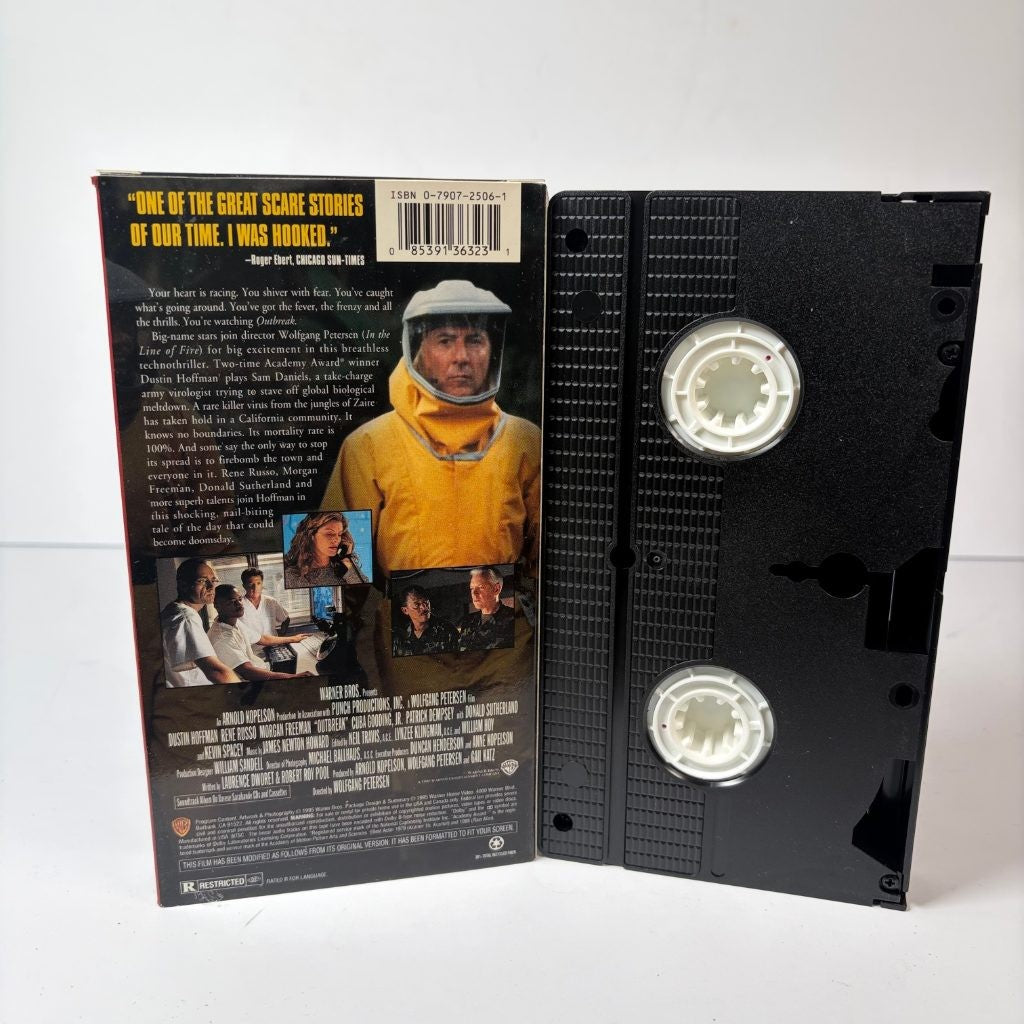 Outbreak VHS 1995 Dustin Hoffman Morgan Freeman Rene Russo Warner Home Video