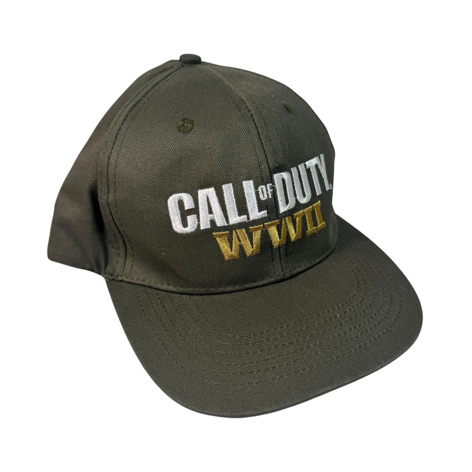 Call of Duty WWII Hat Cap Snap Back Embroidered Sledgehammer Games Gamer Mens