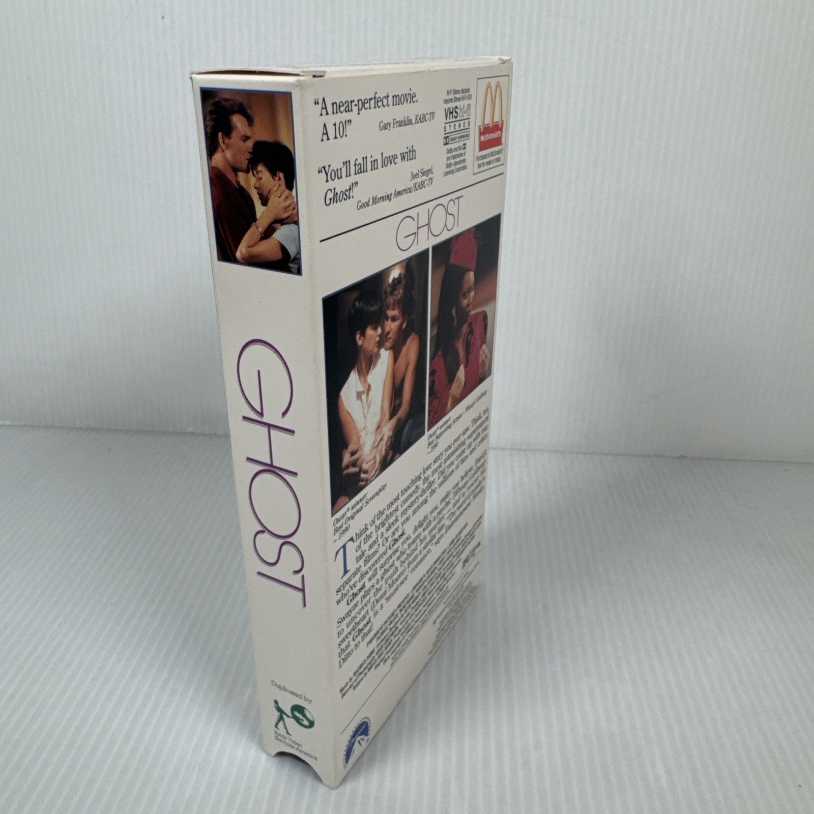 Ghost (VHS, 1991) McDonald's Edition Paramount Patrick Swayze Demi Whoopi