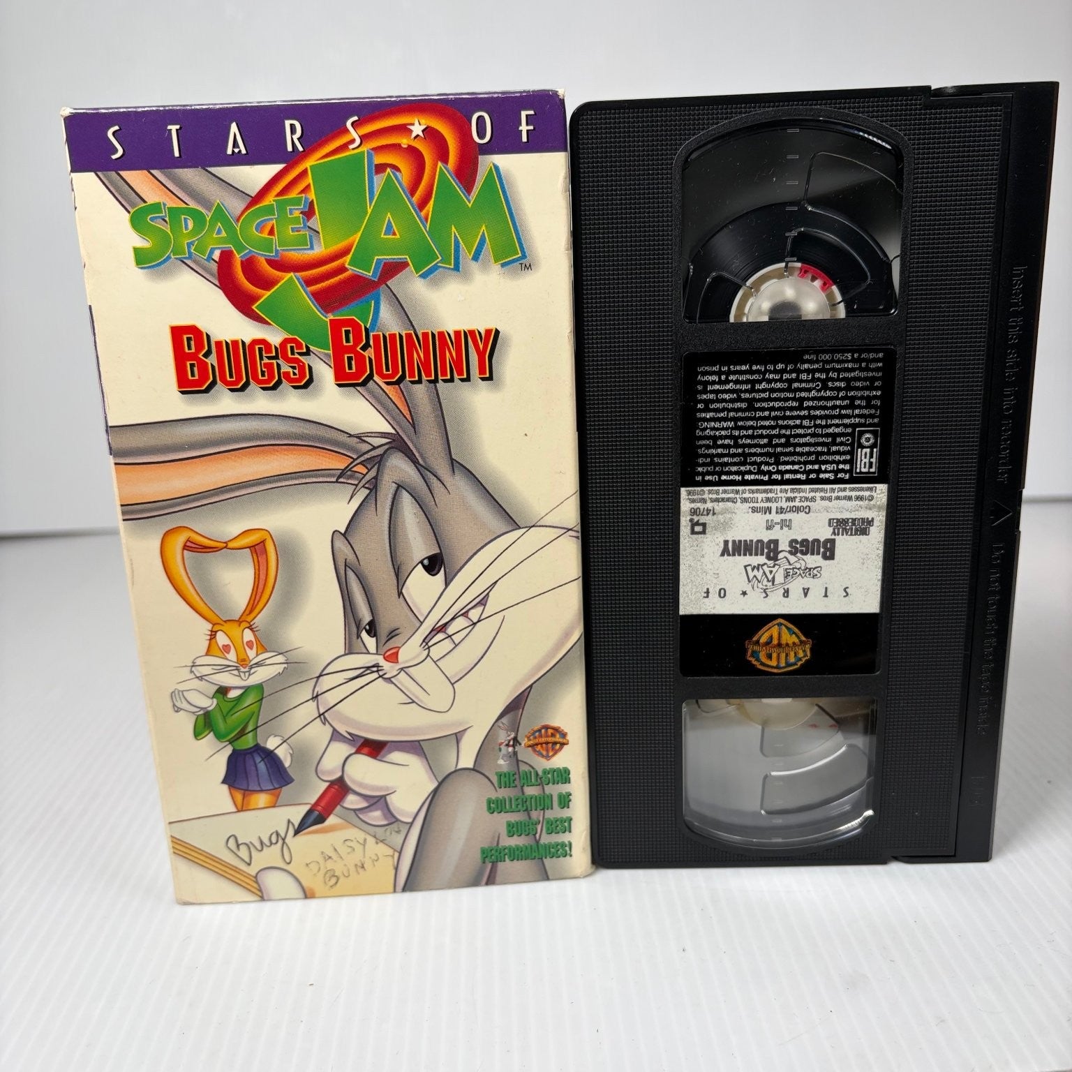 Stars of Space Jam: Bugs Bunny VHS 1996 Classic Cartoon Warner Home Video