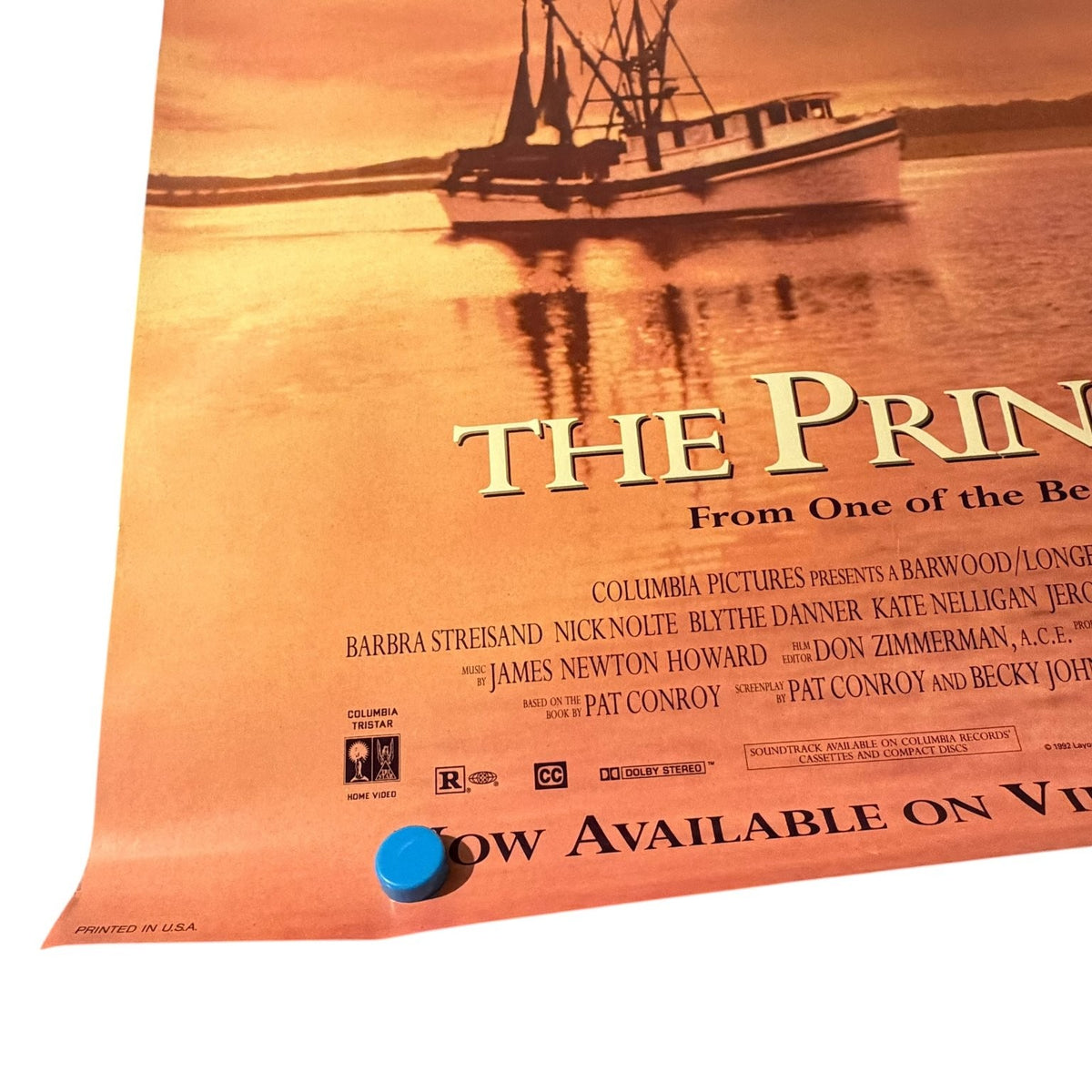 The Prince of Tides 1991 Video Store Poster Barbra Streisand Nick Nolte 27"x40"