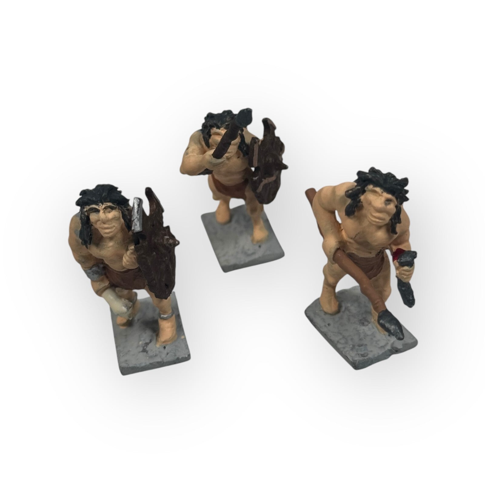TSR Minifigures World of Greyhawk Cavemen Lot of 3 Painted Dungeons & Dragons