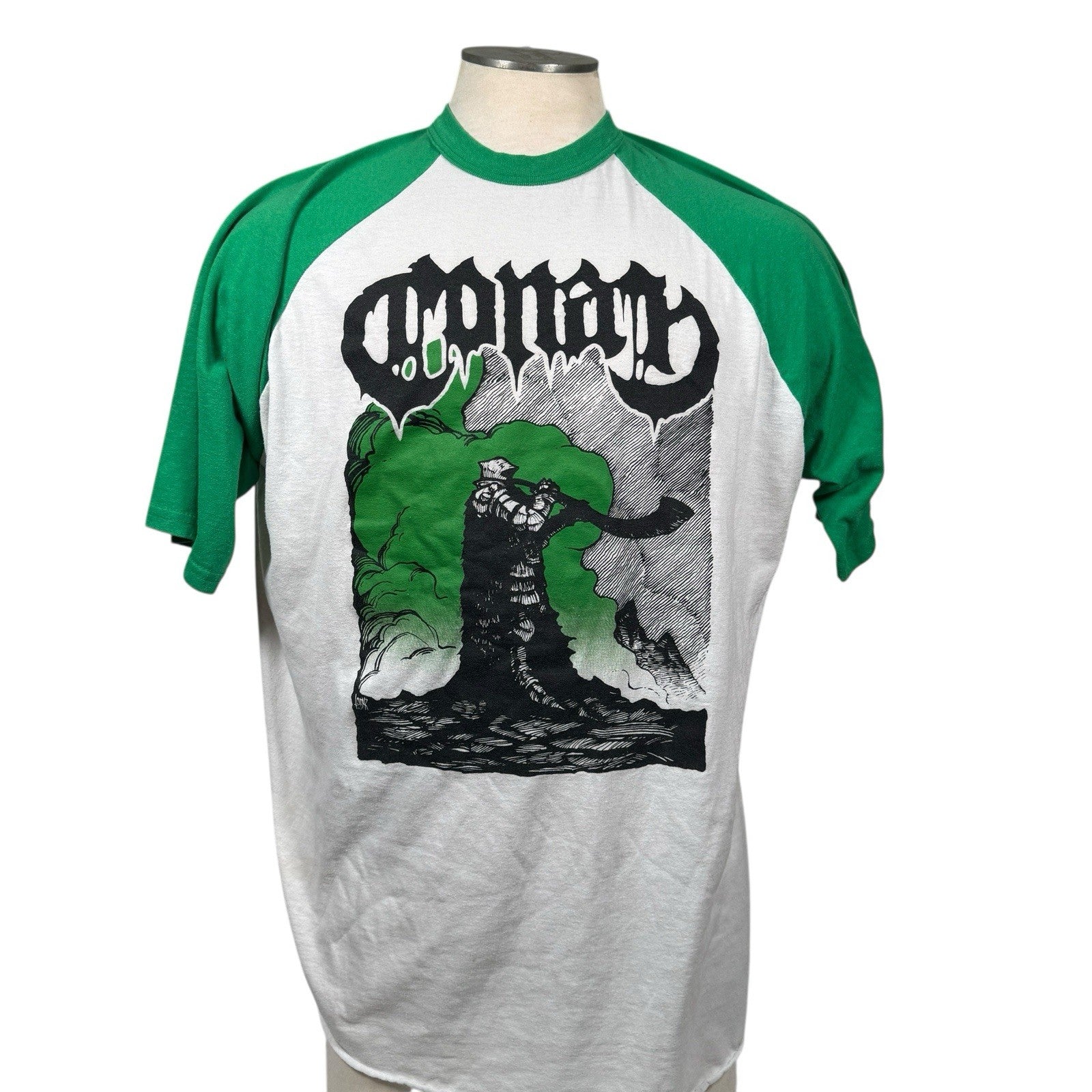 Conan Doom Metal Band Baseball Style Tee Two Tone 2XL