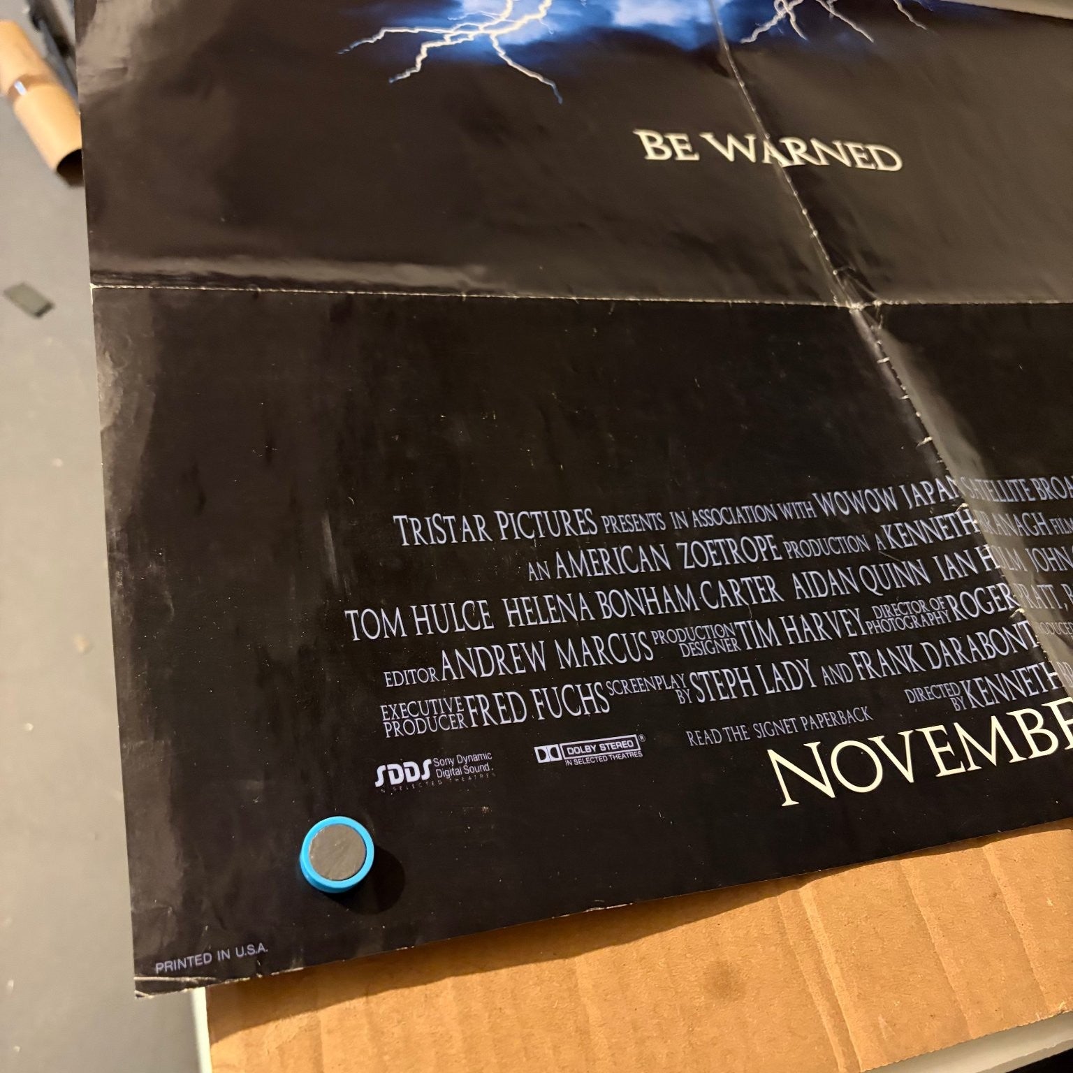 Mary Shelley's Frankenstein 1994 One Sheet Movie Poster US Printed Monsters