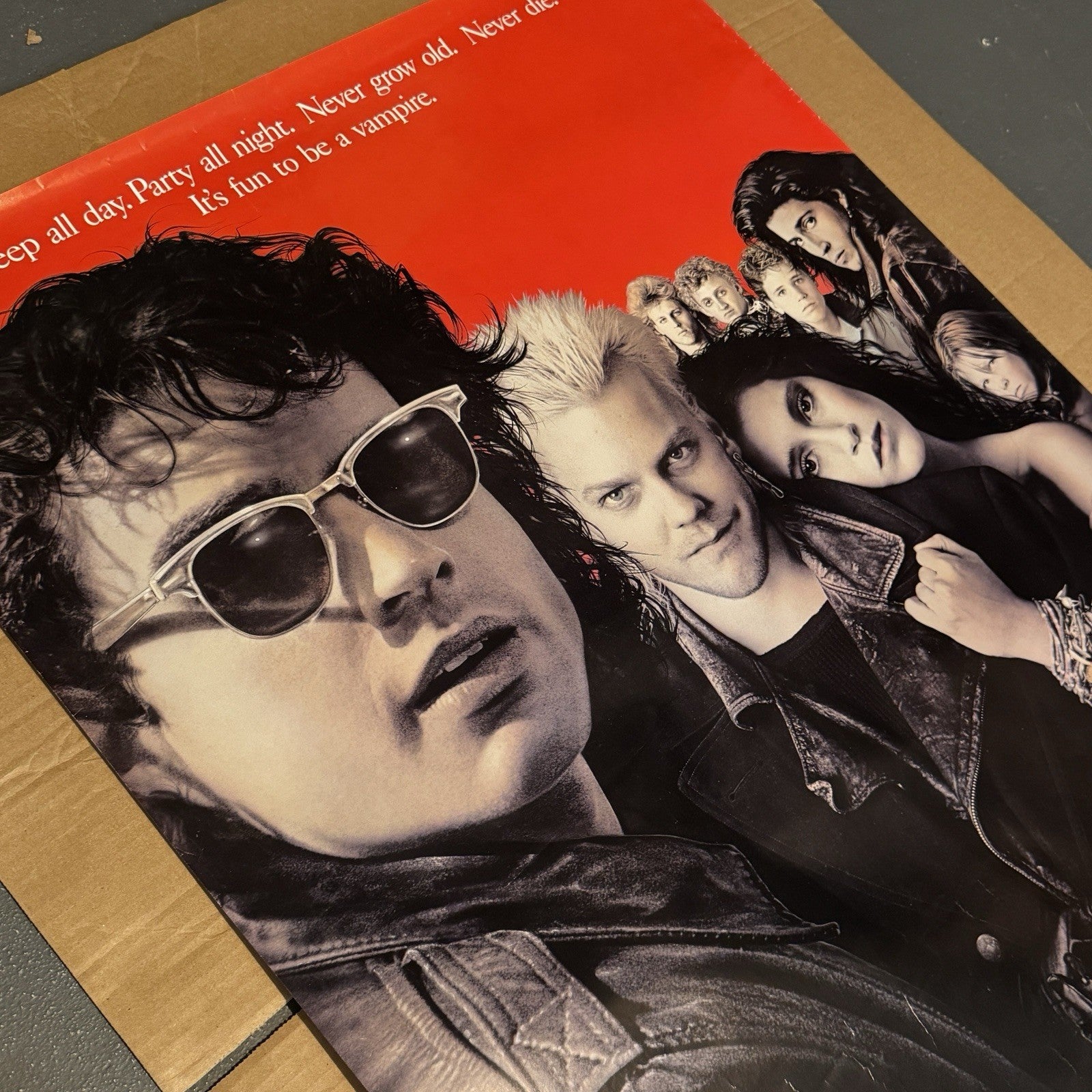 Vintage The Lost Boys Original Movie Poster 1987 Movie Theater Promo 40” X 27”