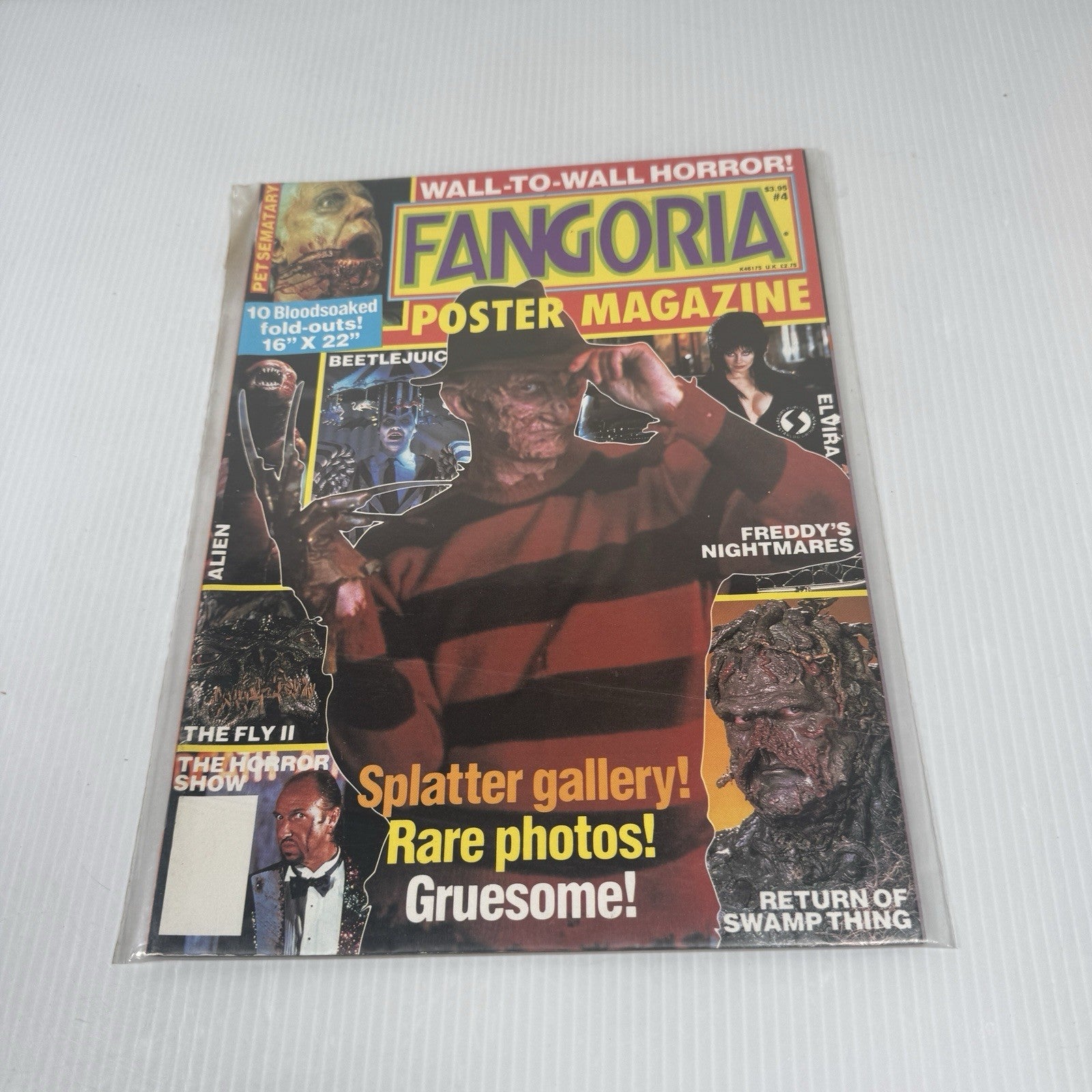Fangoria Poster Magazine #4 Horror Movie Magazine Complete w/ Posters HTF NM