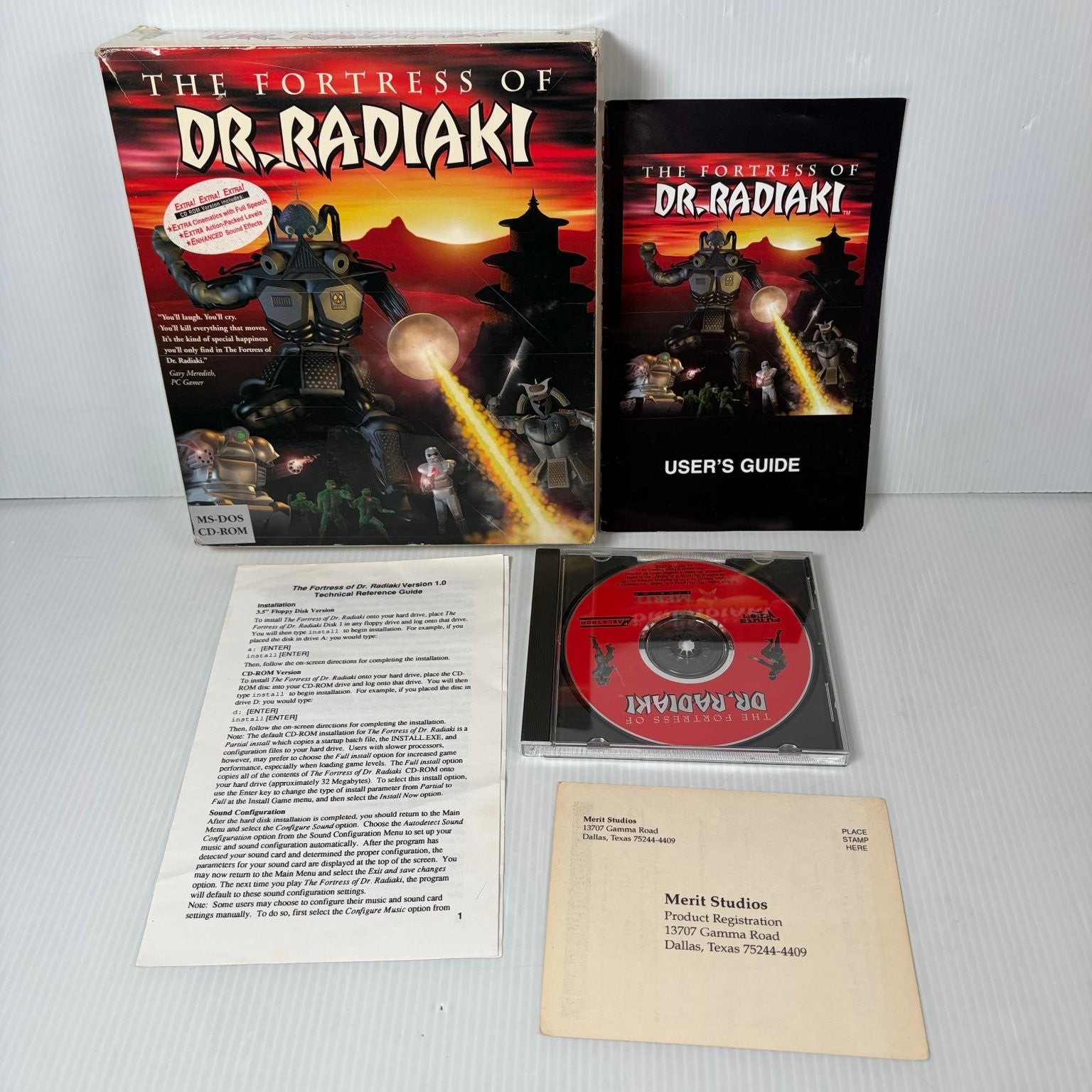 The Fortress of Dr. Radiaki Big Box PC MS-DOS CD-ROM Video Game Complete