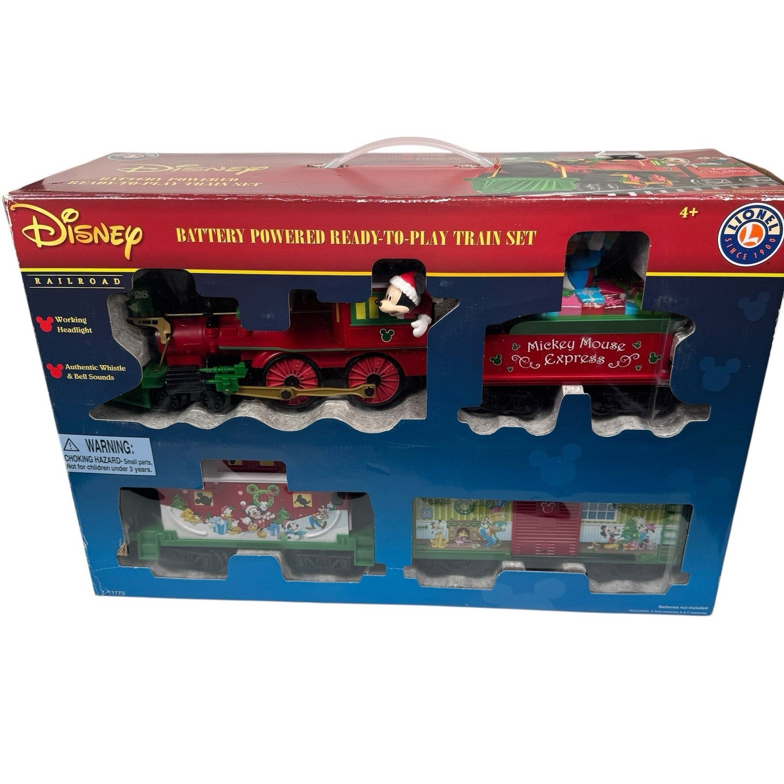 Lionel Mickey Mouse Disney 2021 Christmas Rail Road Train Set 7-11773 Tested