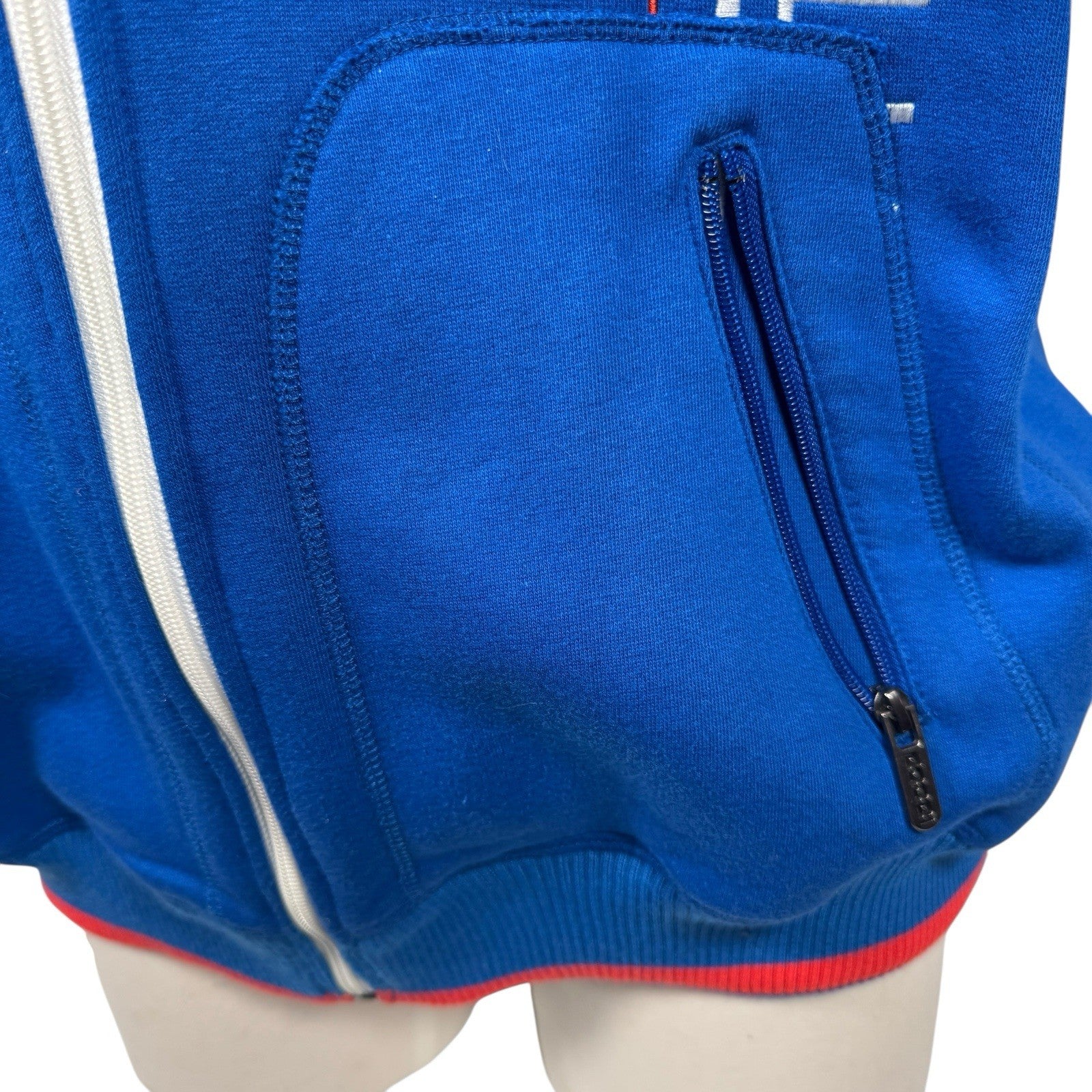 Coogi Expedition Australia Zip-Up Ski Hoodie Embroidery & 2-Tone Hood 80% Cotton