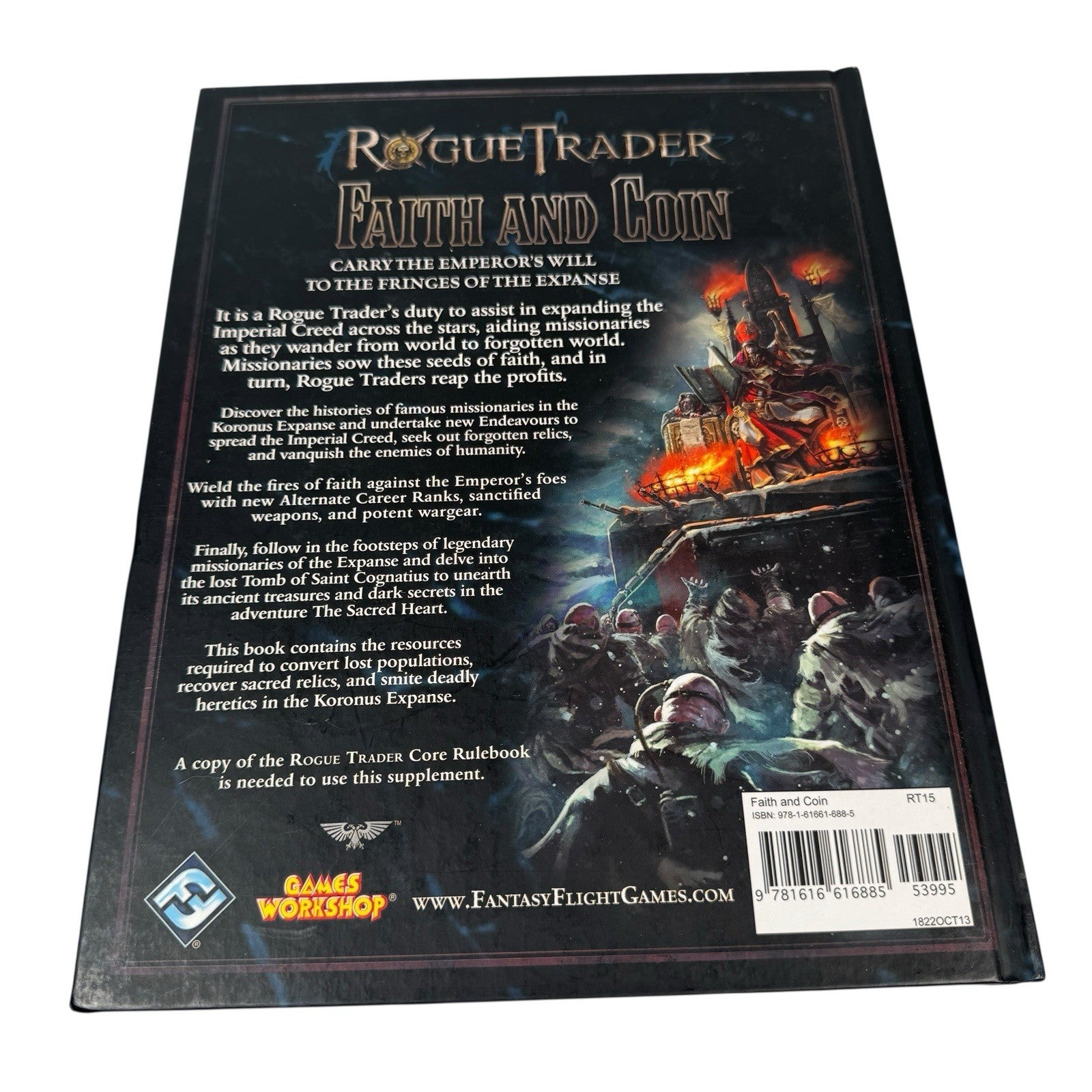 Warhammer 40K Rogue Trader Faith And Coin Roleplay Expansion Book Fantasy Flight