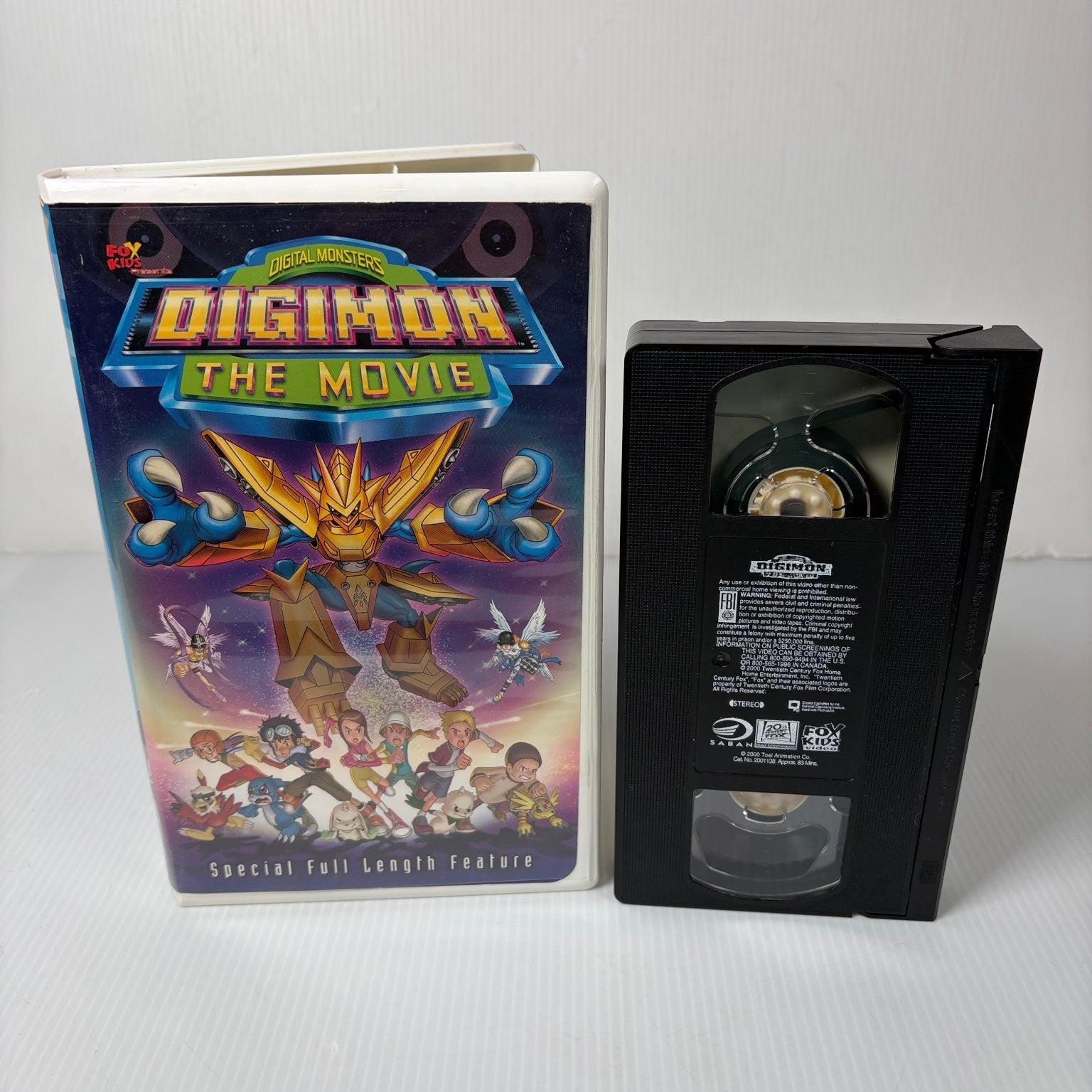 Digimon The Movie VHS 2000 Anime Adventure Fox Kids Video in Clamshell Case
