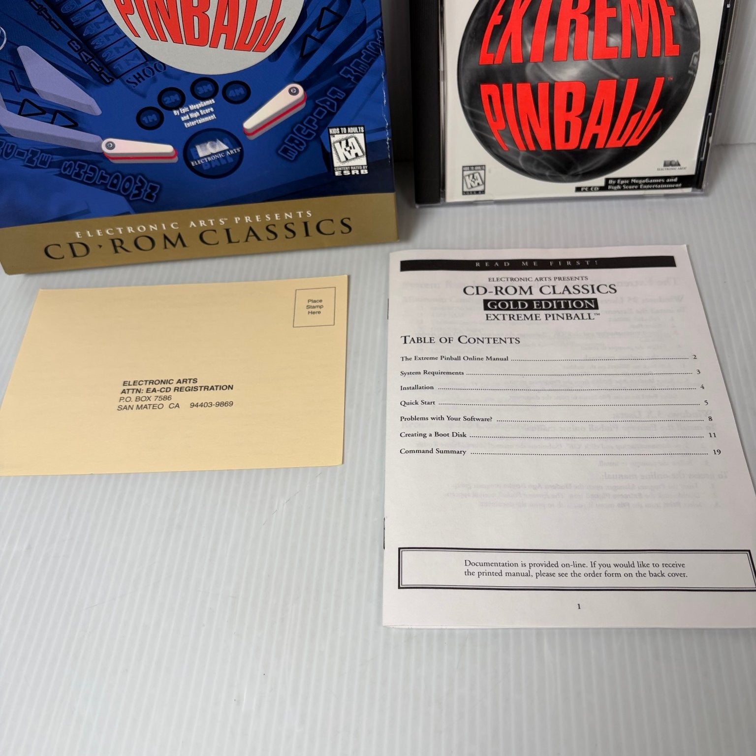 Extreme Pinball Gold Edition Big Box PC CD-ROM Video Game Pinball Complete