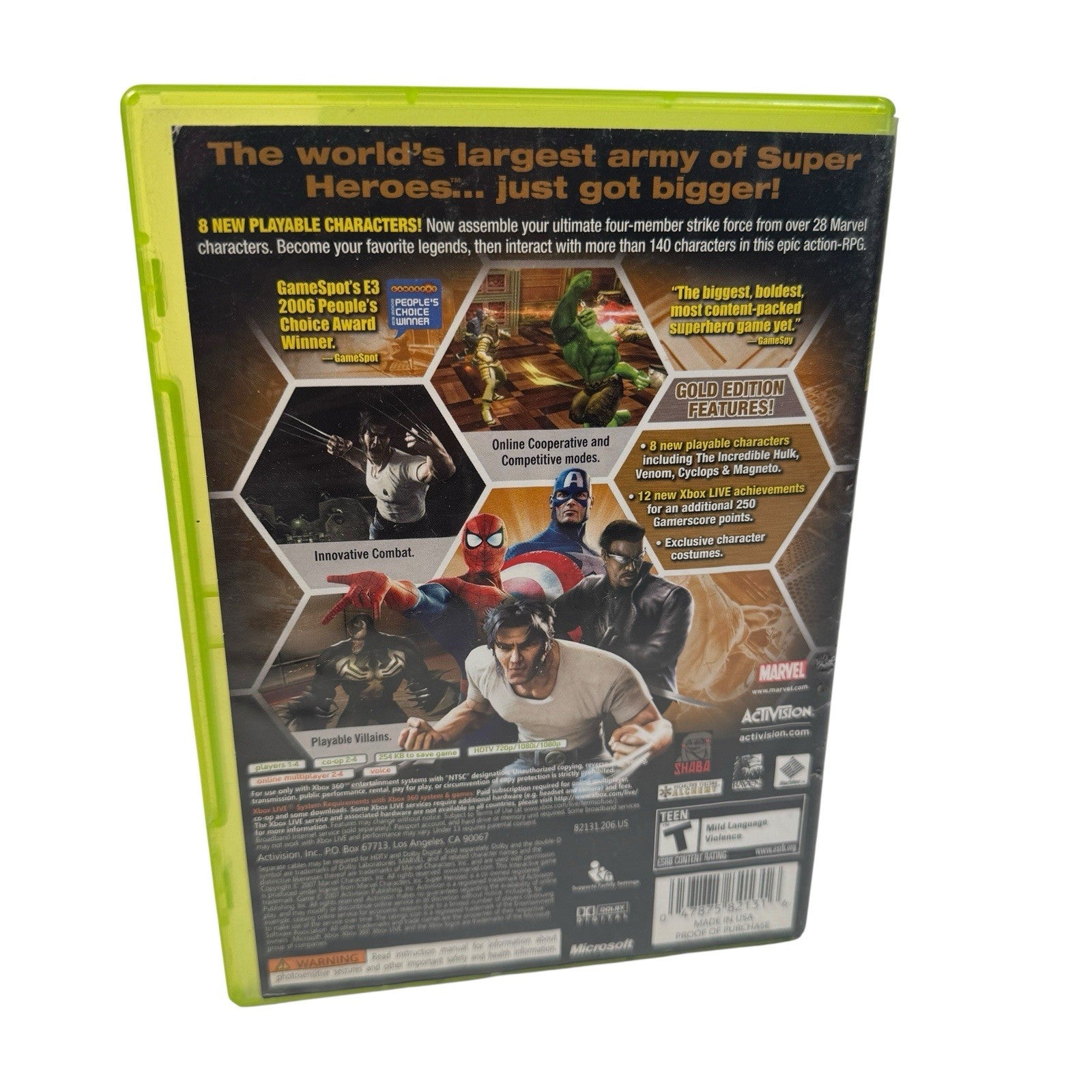 Marvel Ultimate Alliance Gold Edition Complete CIB Xbox 360