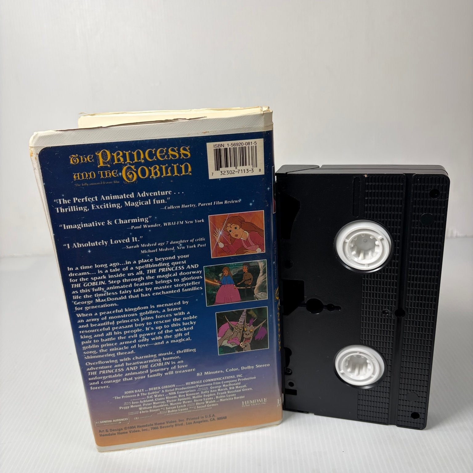 The Princess and the Goblin VHS 1994 Animated Family Hemdale in Clamshell Case
