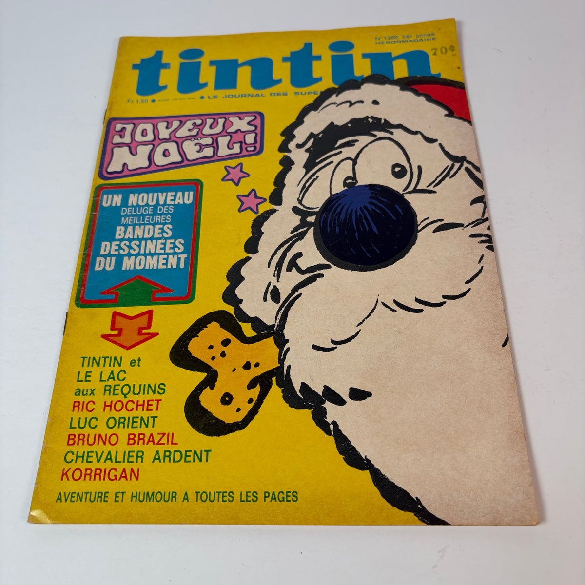 Tintin Magazine Number 1260 Joyeux Noël Christmas Comic Book French