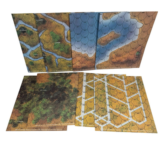 Vintage Battletech Map Set #4 1663 Rare Eight Terrain Maps FASA 1996