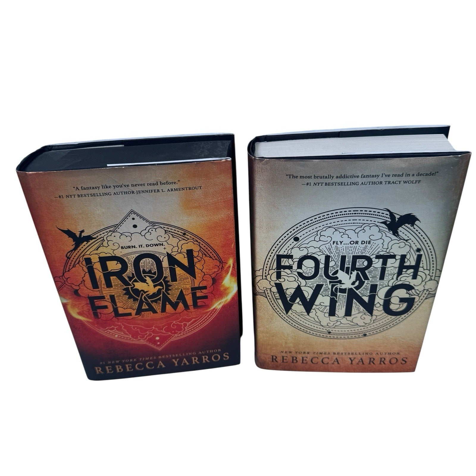 Rebecca Yarros Iron Flame First Print Hardcover Black Edges w/ Fourth Wing