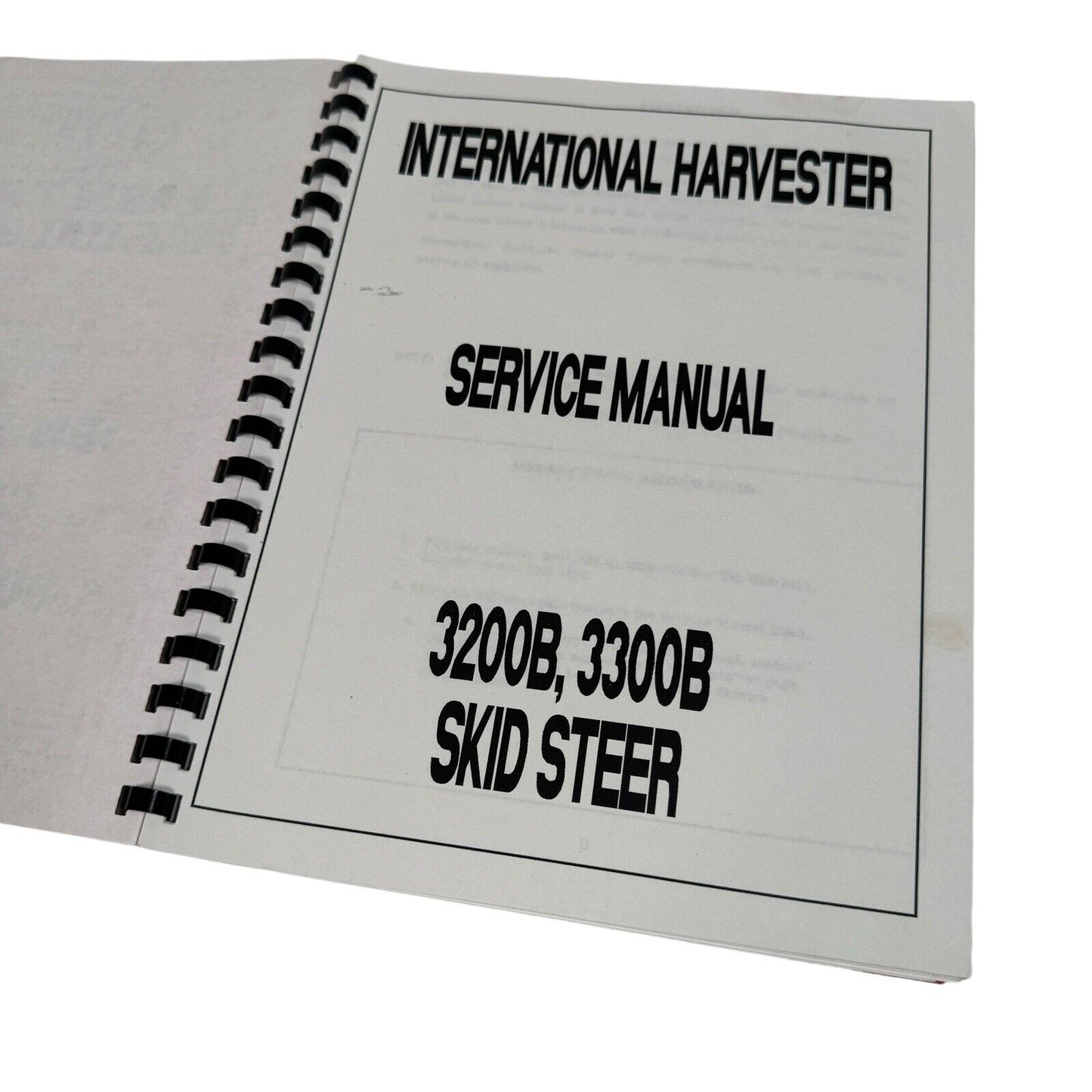 International Harvester Skid Steer Chassis 3200 Service Manual IH-S-32, 3300B