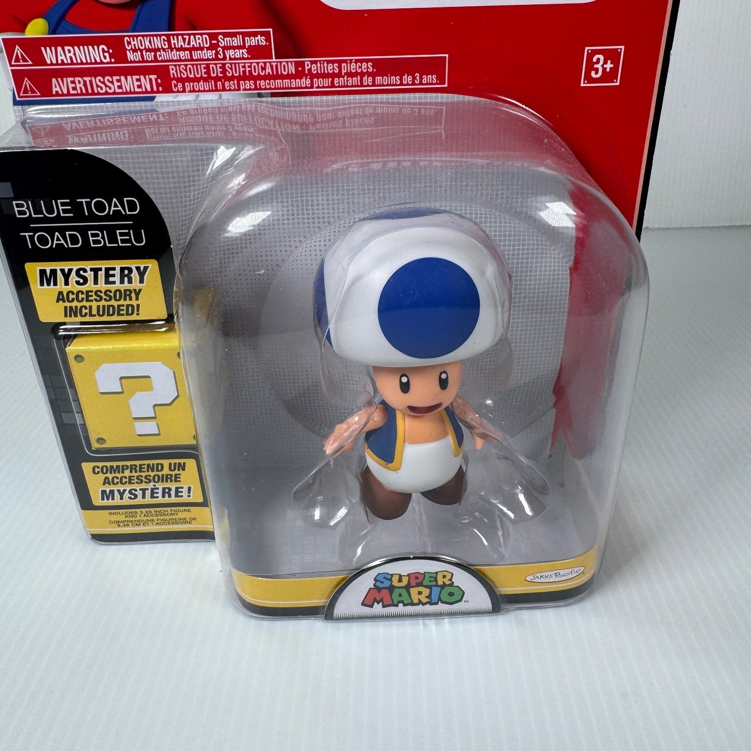 World of Nintendo Blue Toad Super Mario Bros. Series 1-2 Jakks Pacific 4”
