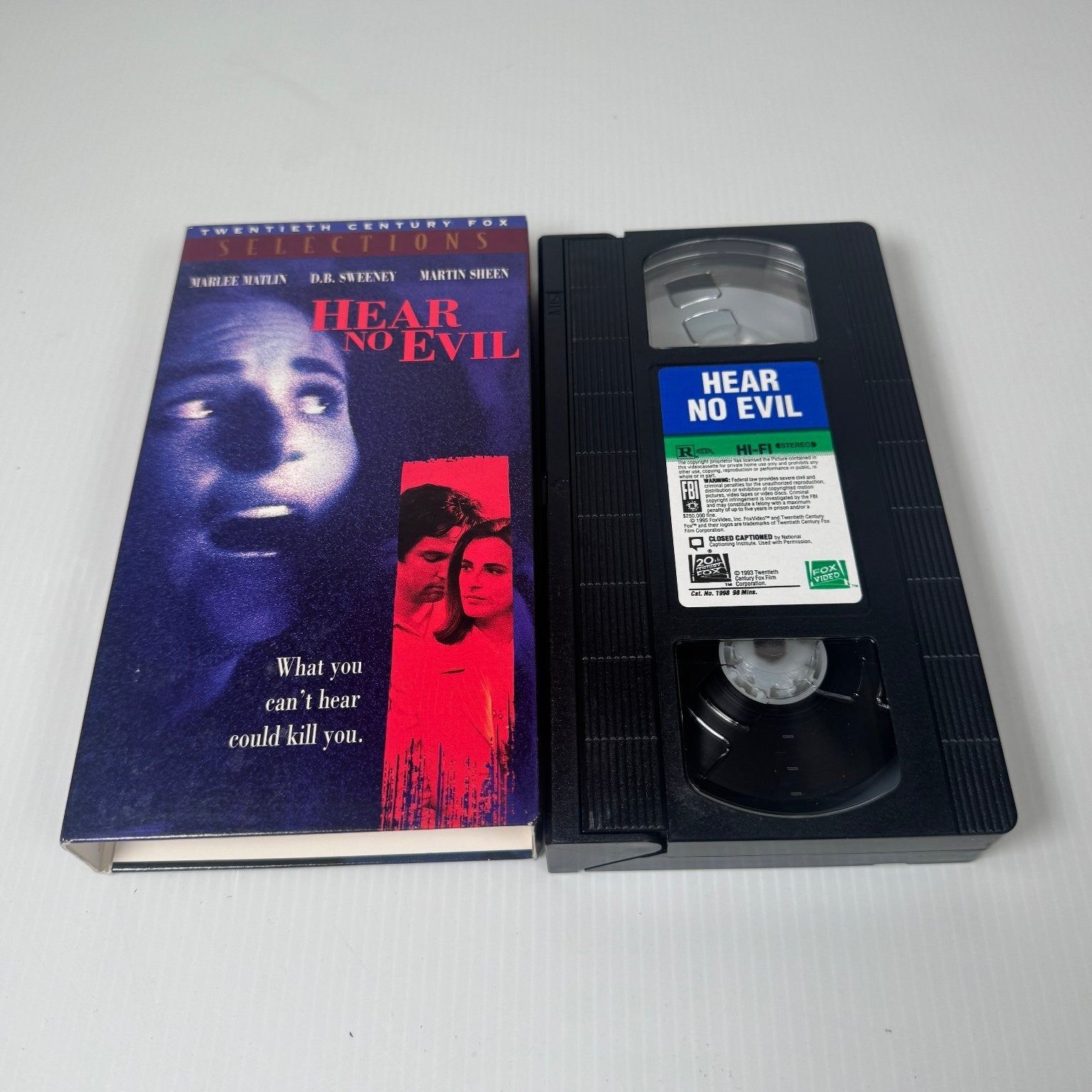 Hear No Evil VHS 1993 Thriller Original Release Twentieth Century Fox
