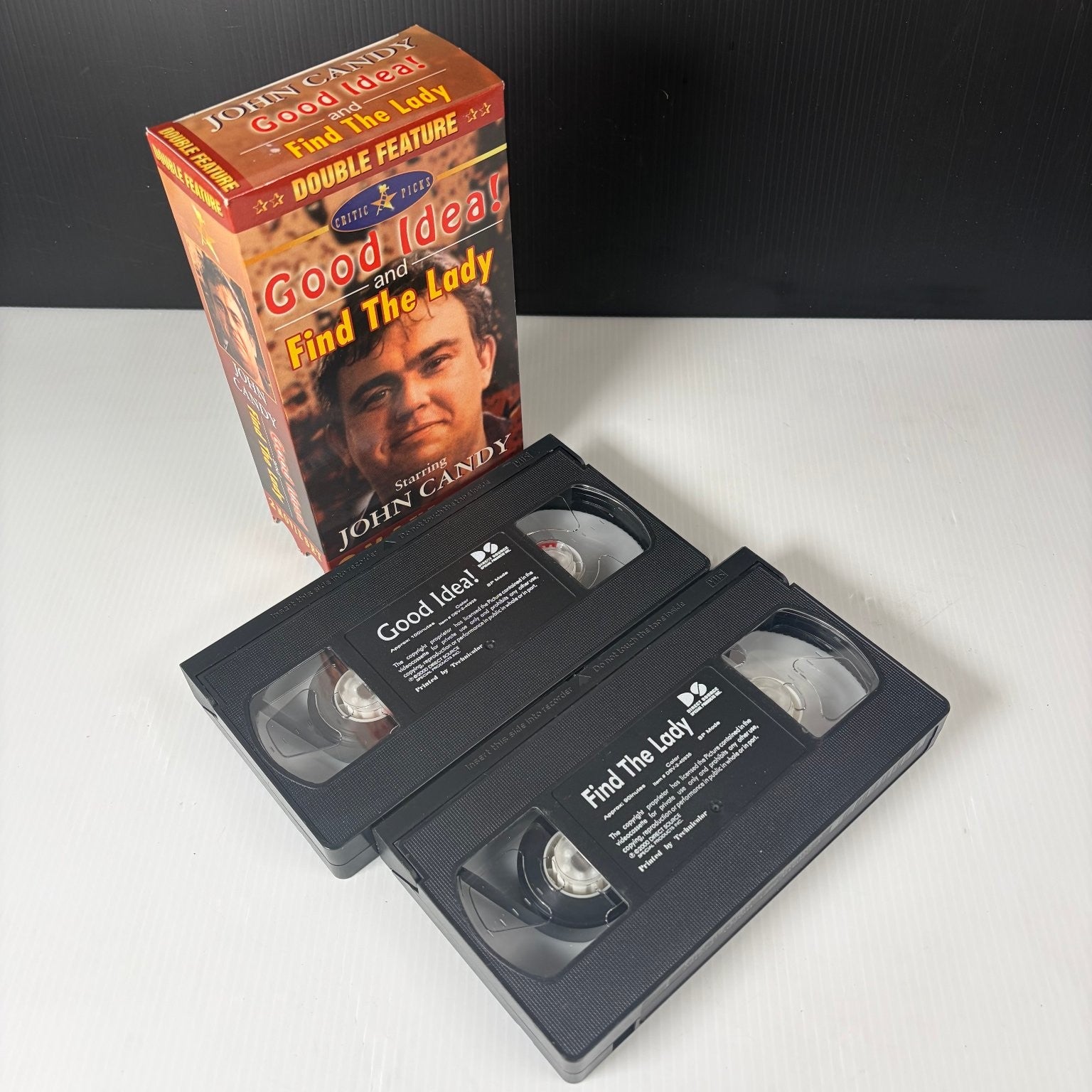 Good Idea! & Find The Lady VHS 1970s John Candy Comedy Double Feature Picks