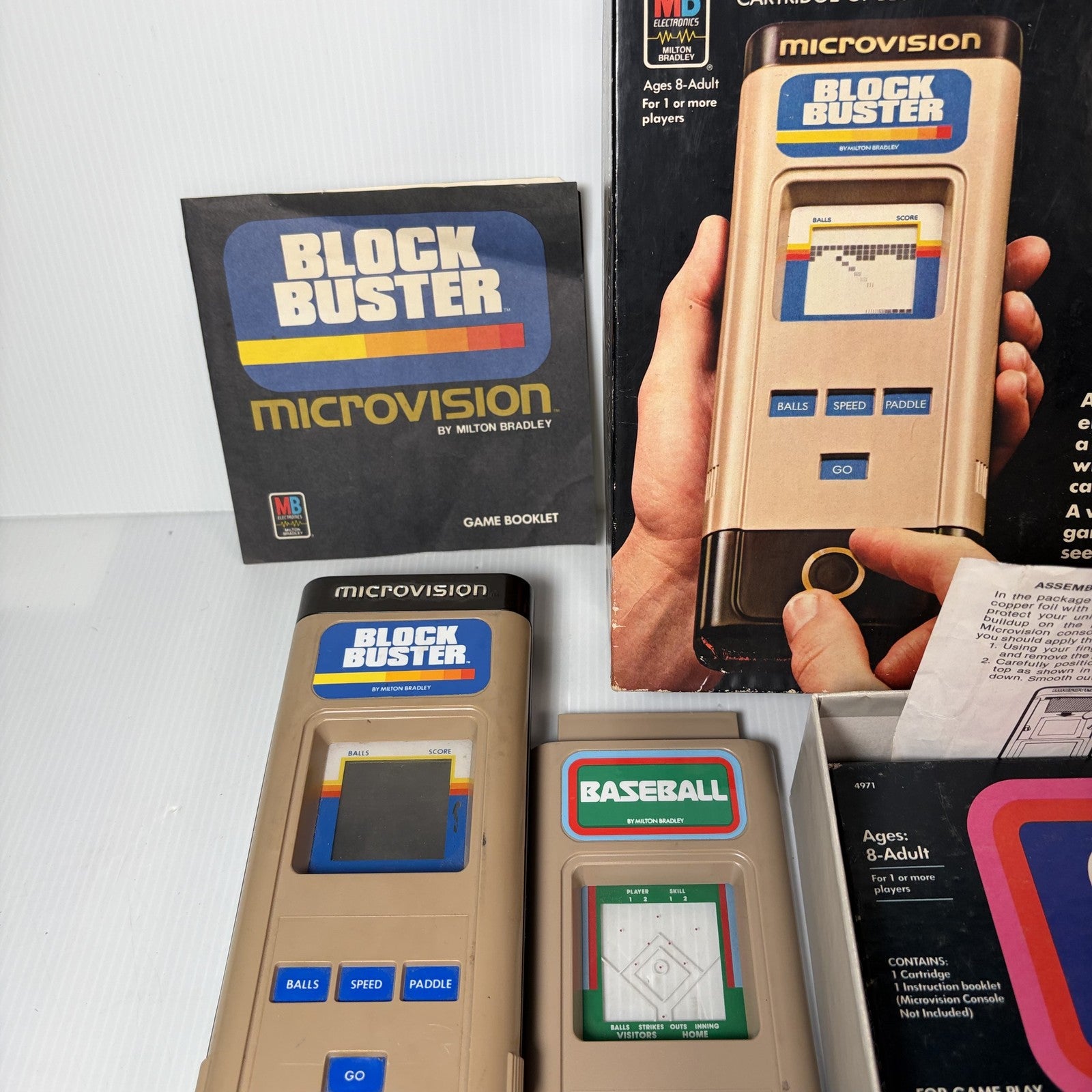 AS IS Milton Bradley Microvision Programmable Electronic Game System w/ 3 Games