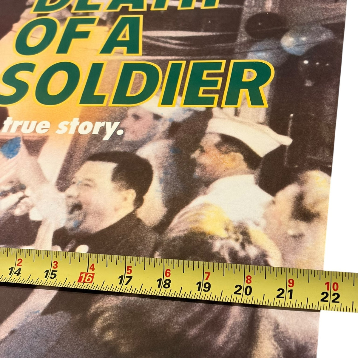 Vintage Death of a Soldier 1986 Rare Movie Poster Scotti Brothers 22" x 30"