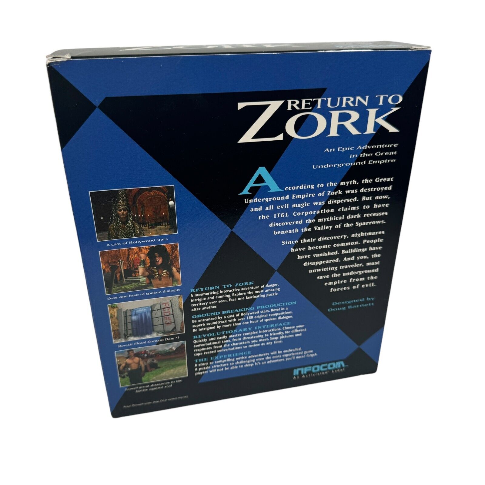 Return to Zork Infocom FMV 90s Big Box PC Game Complete CIB Sealed Jewel Case