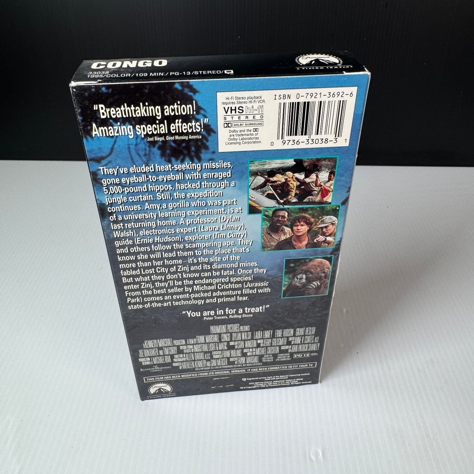 Congo VHS 1995 Adventure Sci-Fi Original Release Paramount Pictures